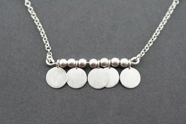 5-Piece Sterling Silver Disc Necklace Set - Elegant Layered Pendant Jewelry for Women - Perfect for Everyday Wear, Parties & Special Occasions