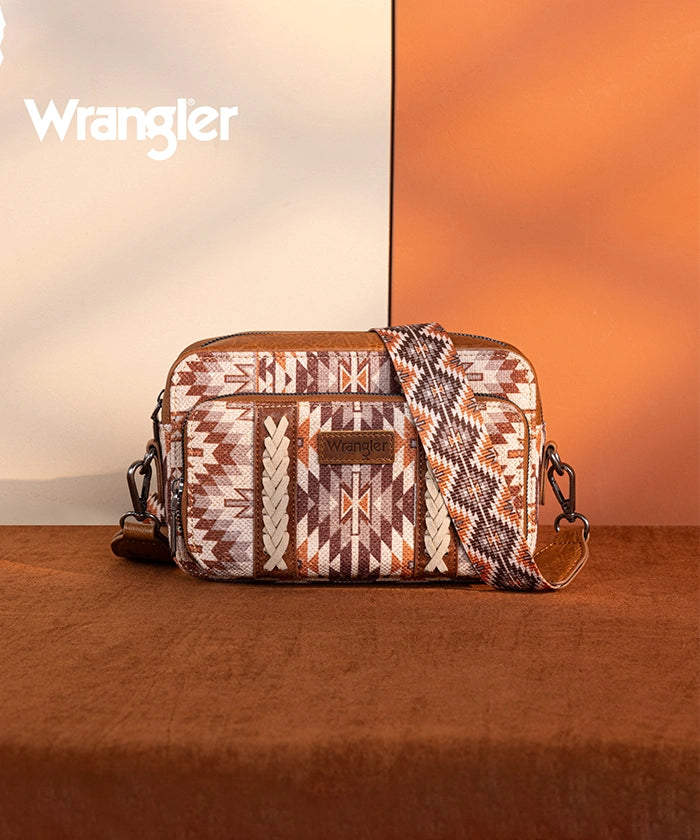 Wrangler Aztec Printed Crossbody Purse - Stylish Boho Shoulder Bag for Women | Perfect for Travel, Shopping & Everyday Use
