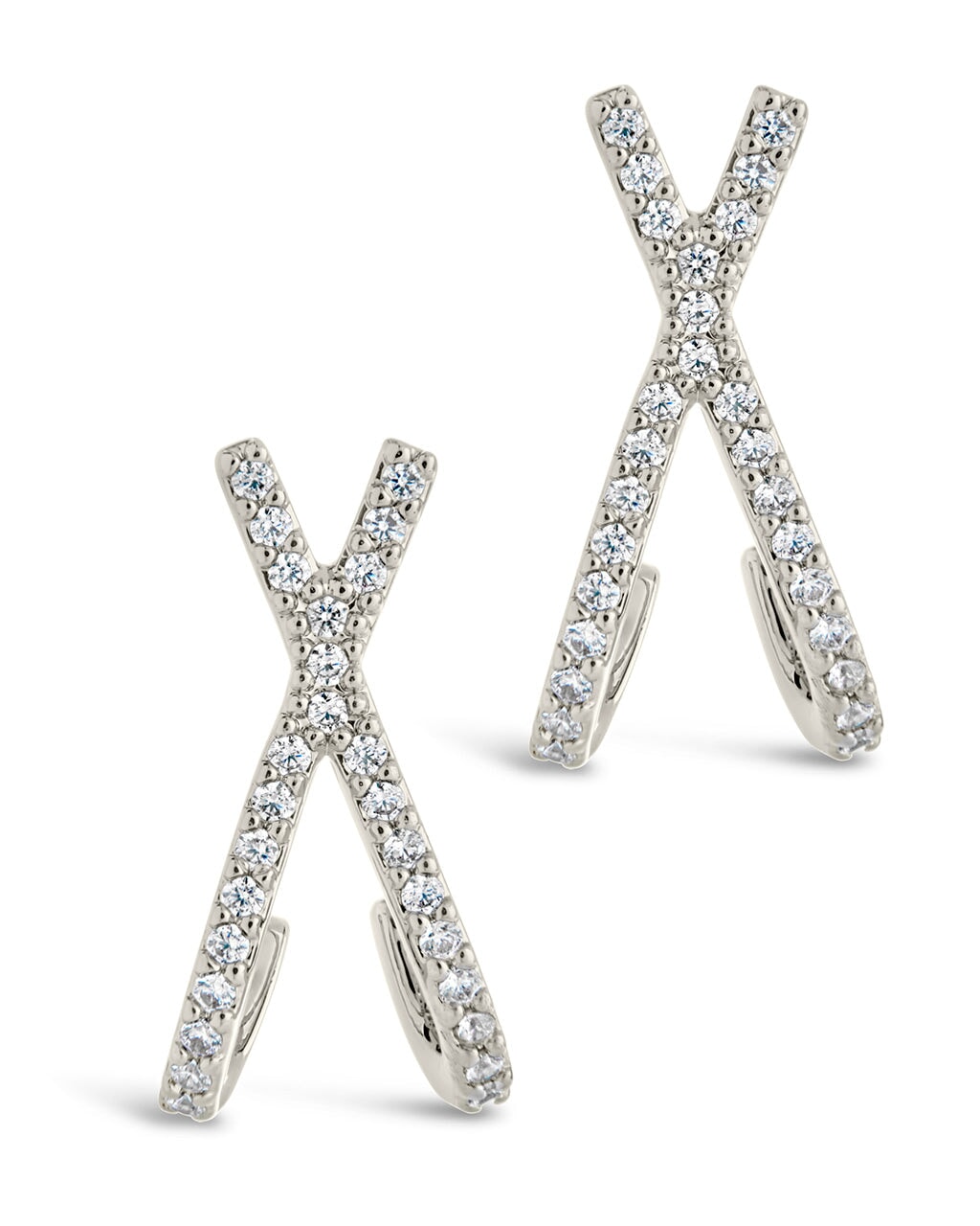 Katie CZ Cross Stud Earrings for Women - Sparkling Cubic Zirconia Religious Jewelry - Perfect for Church, Weddings & Everyday Wear