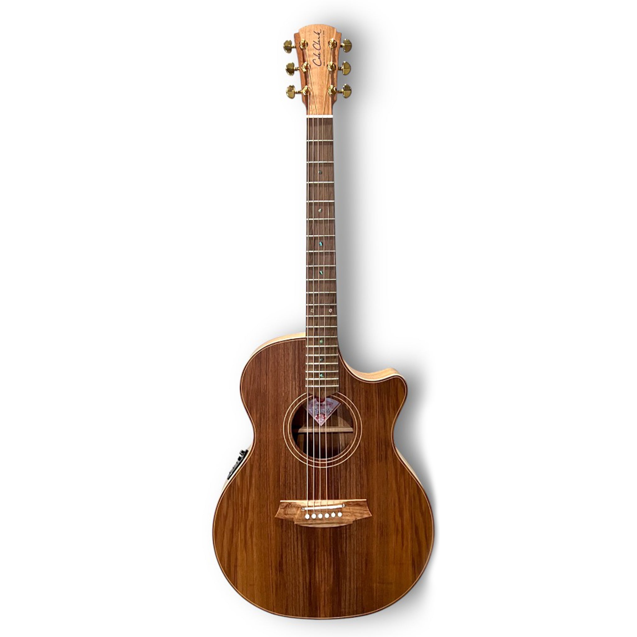 Cole Clark CCTL2EC BLBL Thin Line Grand Auditorium Acoustic Guitar - Oak/Blackwood Finish | Perfect for Live Performances & Studio Recording