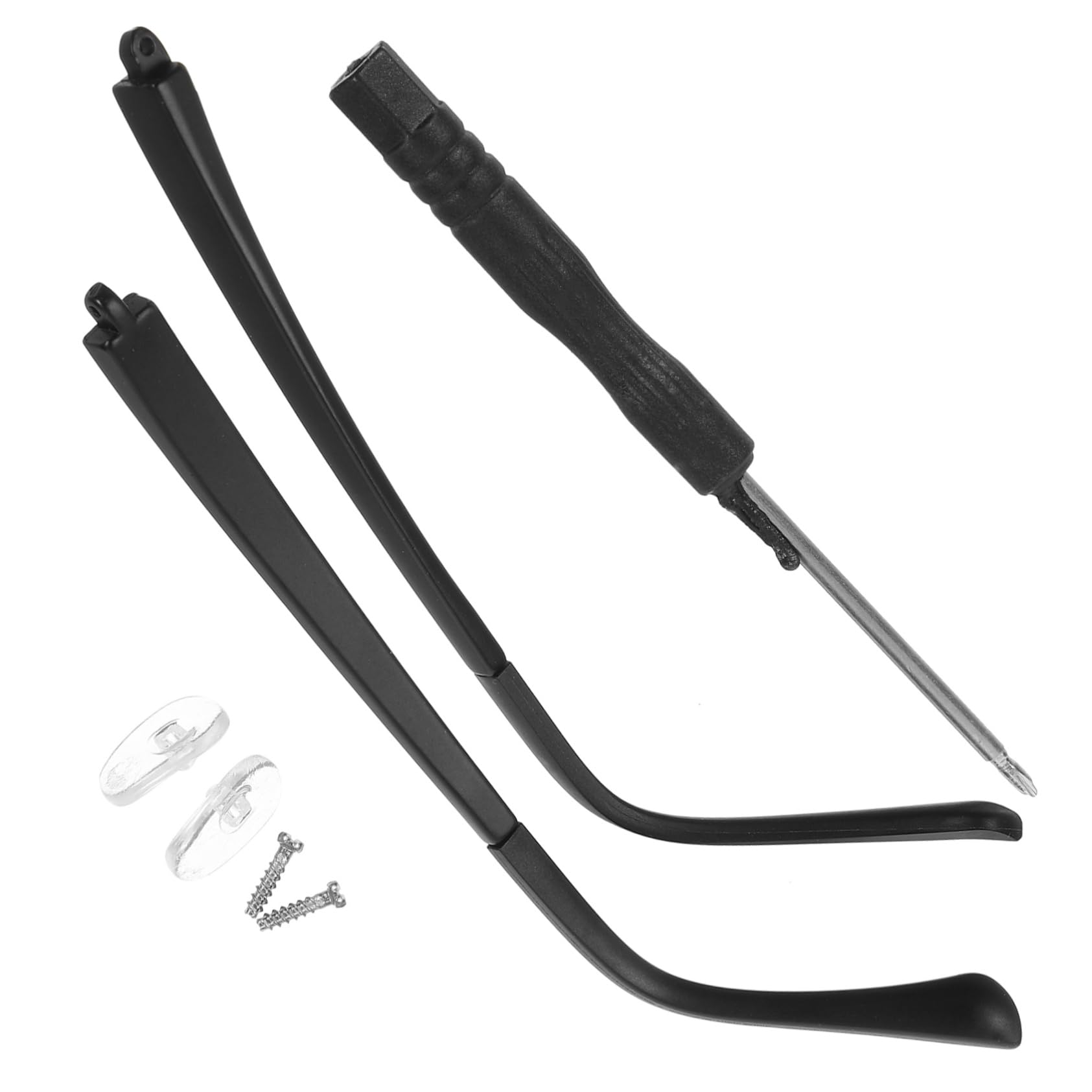 FOMIYES 4 Pairs of Glasses Replacement Arms & Nose Pads - Universal Eyeglass Frame Repair Kit for Sunglasses, Reading Glasses - DIY Eyewear Accessories for Home, Office, and Travel Use
