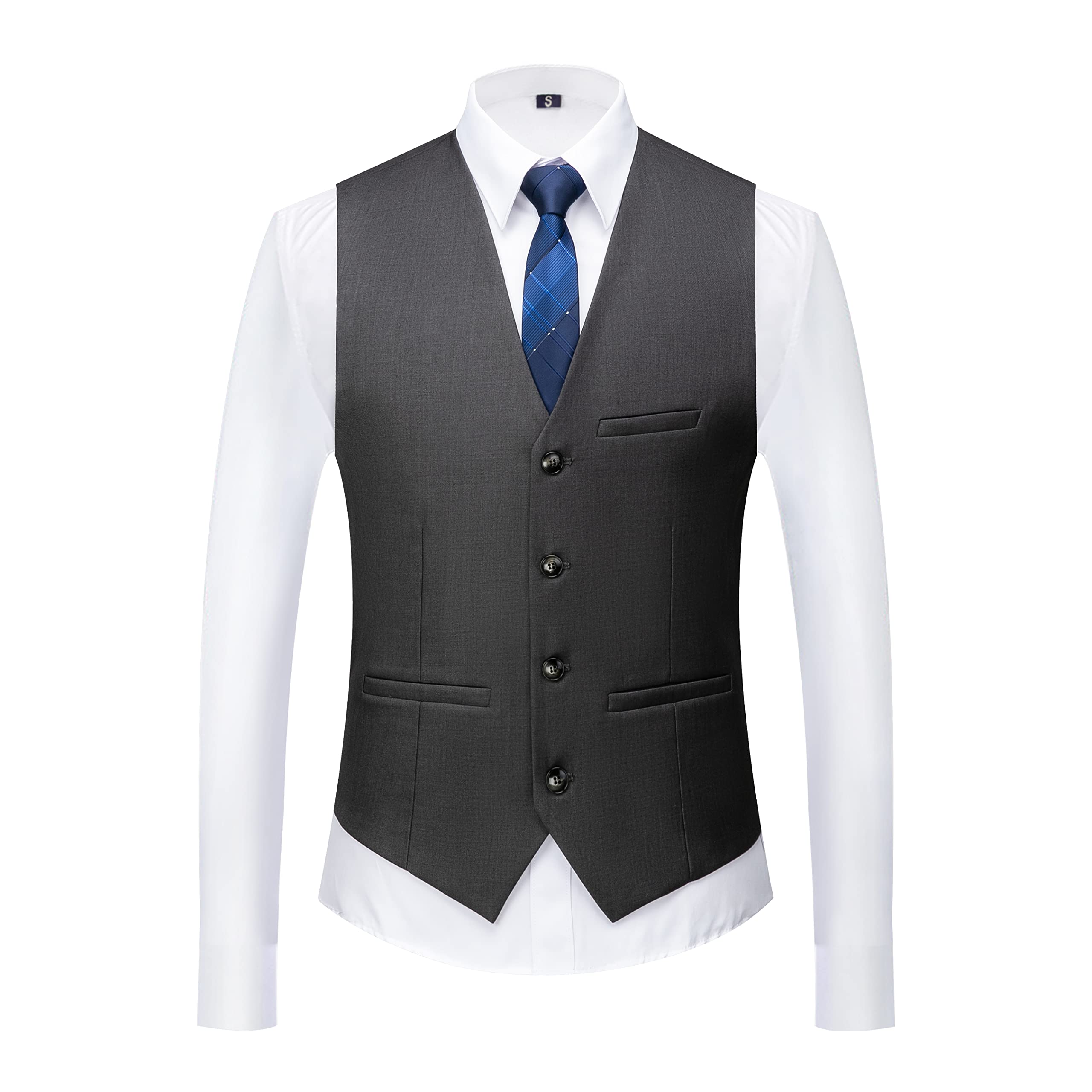 Men's Casual Suit Vest - 28 Plain Colors for Prom, Wedding & Business - Slim Fit Waistcoat for Formal & Office Wear