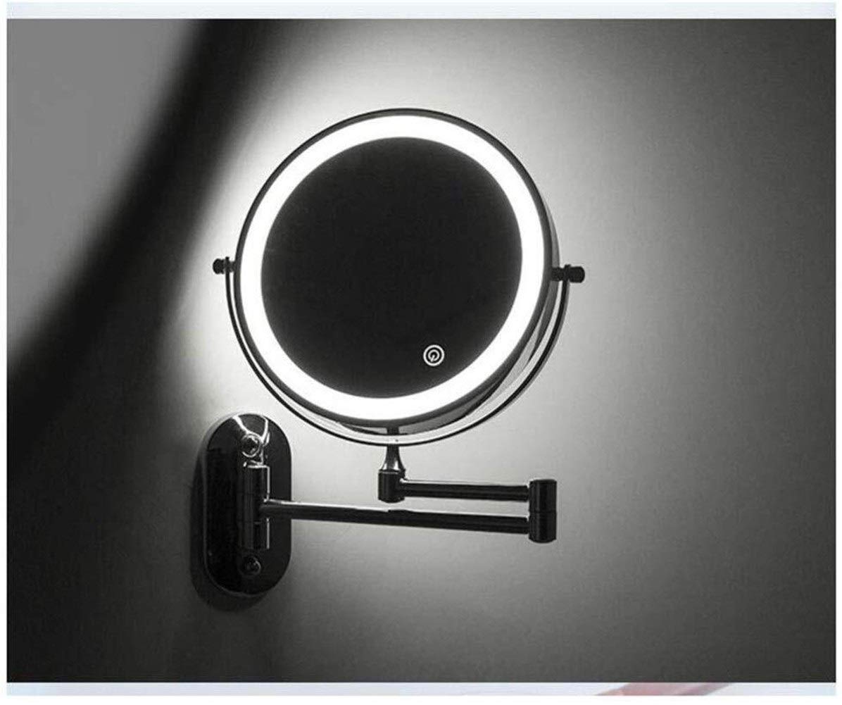 DCLINA Modern Wall-Mounted Bathroom Mirror with LED Lights - 360° Rotating, Adjustable HD Makeup Mirror for Women | Perfect for Vanity, Dressing Room & Bathroom Decor