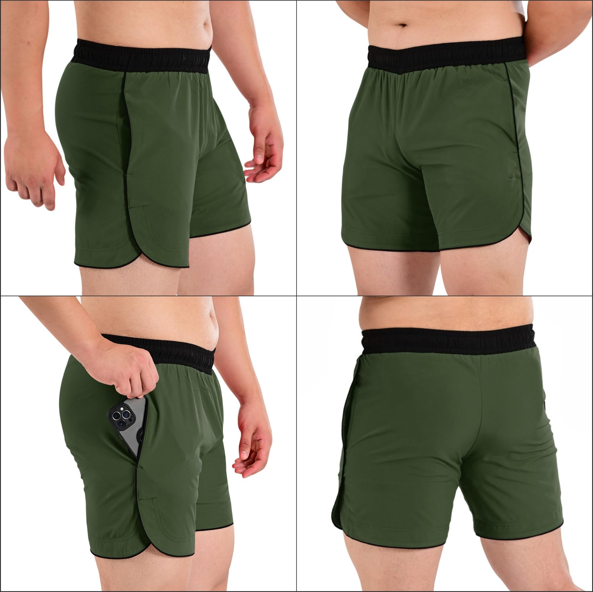 ROAR-INT MMA Boxing Shorts - Premium Grappling & No-Gi Kickboxing Shorts for Men - Brazilian Jiu Jitsu Training & Competition - Breathable & Durable Fight Trunks for MMA, BJJ, and Kickboxing - Perfect for Training, Sparring, and Tournaments