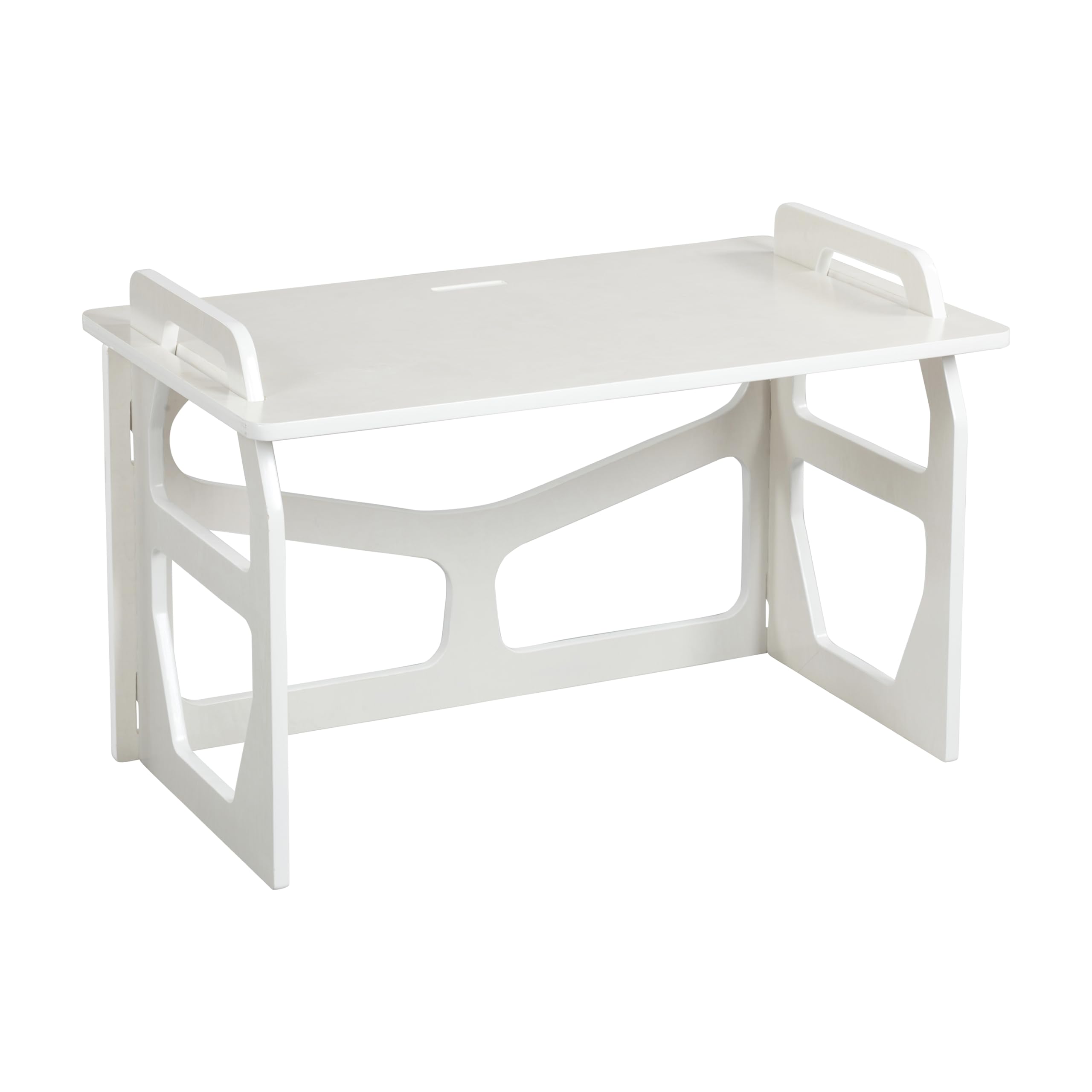 ECR4Kids StudyStation Desk - Adjustable Kids Furniture for Home & Classroom, White Wash Finish - Perfect for Homework, Reading & Learning Activities
