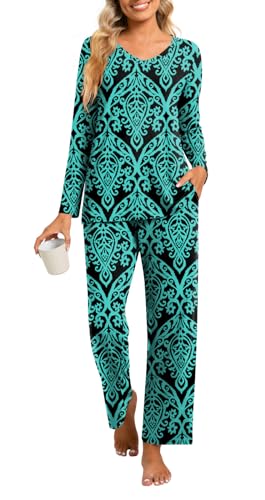 A-floral Blue-green
