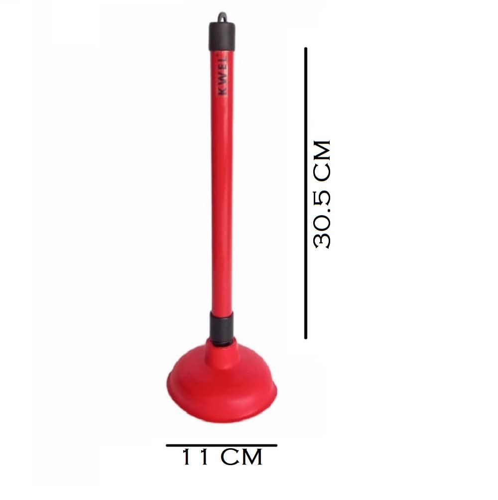 KWEL Drain Unclogger - Powerful Sink & Toilet Plunger for Kitchen, Bathroom Clogs - Heavy Duty Drain Cleaner Pump (Medium Size, Pack of 1) - Perfect for Hair, Food Waste & Soap Scum Removal