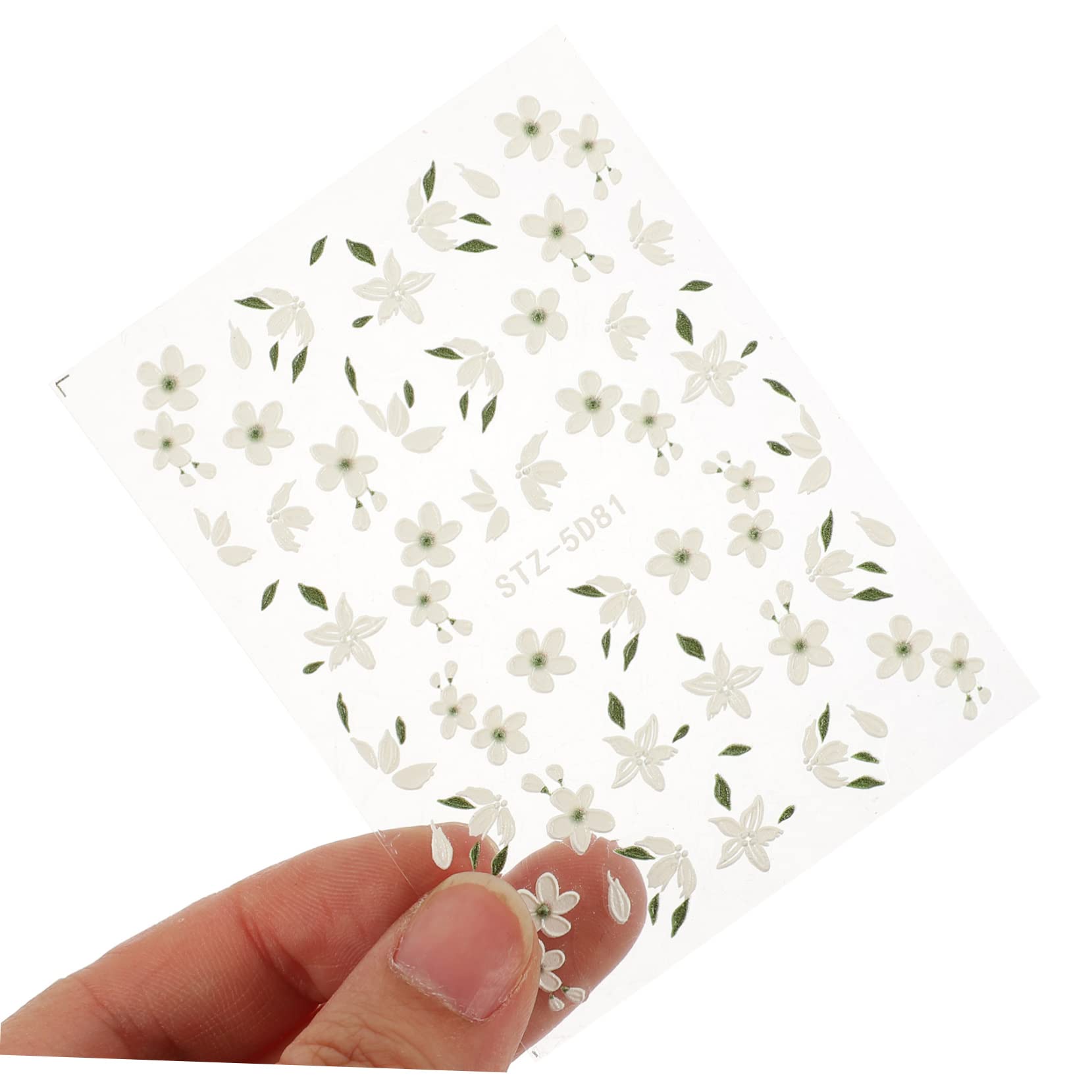 Mikinona Floral Nail Sticker Set - Embossed Nail Decals with Chic Patterns for DIY Nail Art, Manicure & Pedicure Decorations - Perfect for Parties, Weddings, and Special Occasions