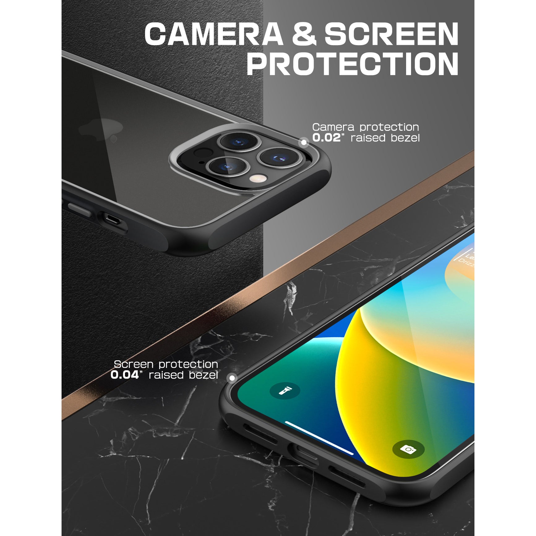 iPhone 14 Pro Case 6.1 Inch - Unicorn Beetle Slim Clear Protective Cover with Shockproof Design | Perfect for Everyday Use, Work & Outdoor Activities (Black)