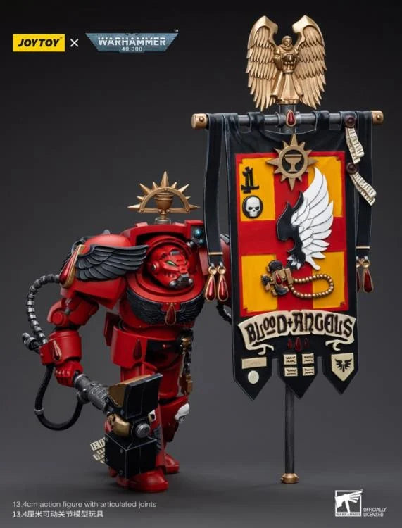 Warhammer 40k Blood Angels Ancient Brother Leonid 1/18 Scale Miniature Figure - Collectible Tabletop Gaming Model for Warhammer 40k Fans (Damaged Packaging) - Perfect for Display, Painting, and Wargaming Battles