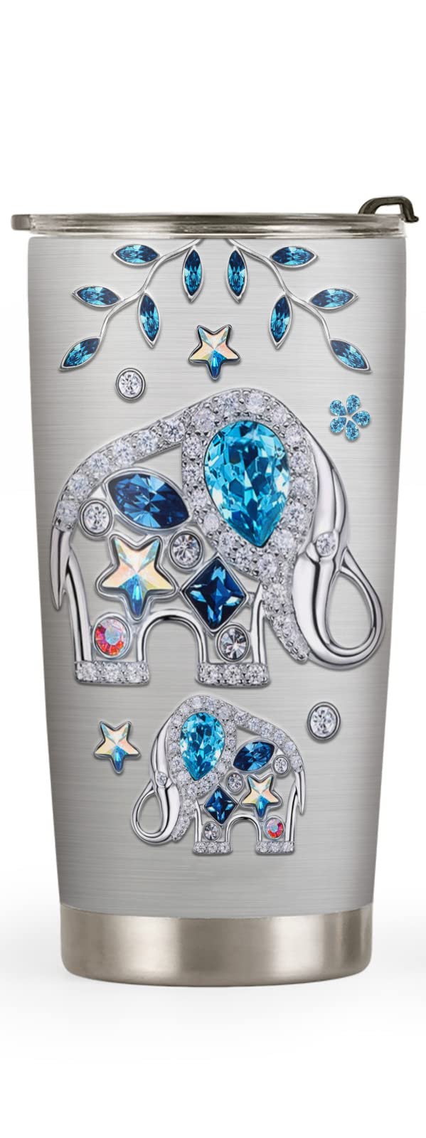 64HYDRO 20oz Elephant Tumbler Cup - Vacuum Insulated Travel Mug with Lid, Double Wall Stainless Steel - Unique Birthday Gifts for Women, Mom, Best Friend - Perfect for Coffee, Tea & Cold Drinks at Home, Office or On-the-Go