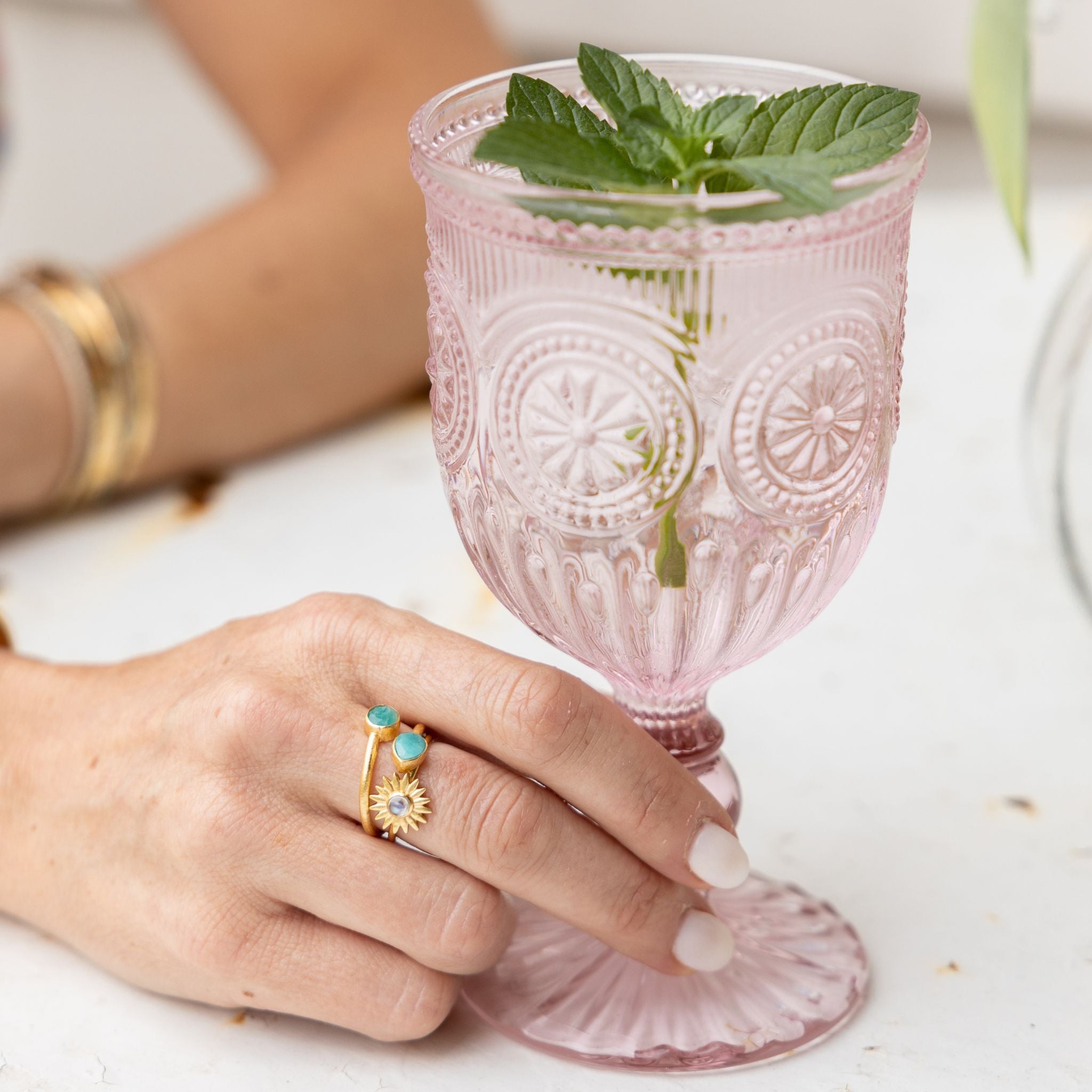 Anemone's Charm Ring - Elegant Floral Jewelry for Women, Dainty Silver or Gold Band, Perfect for Gifts, Weddings, and Everyday Wear