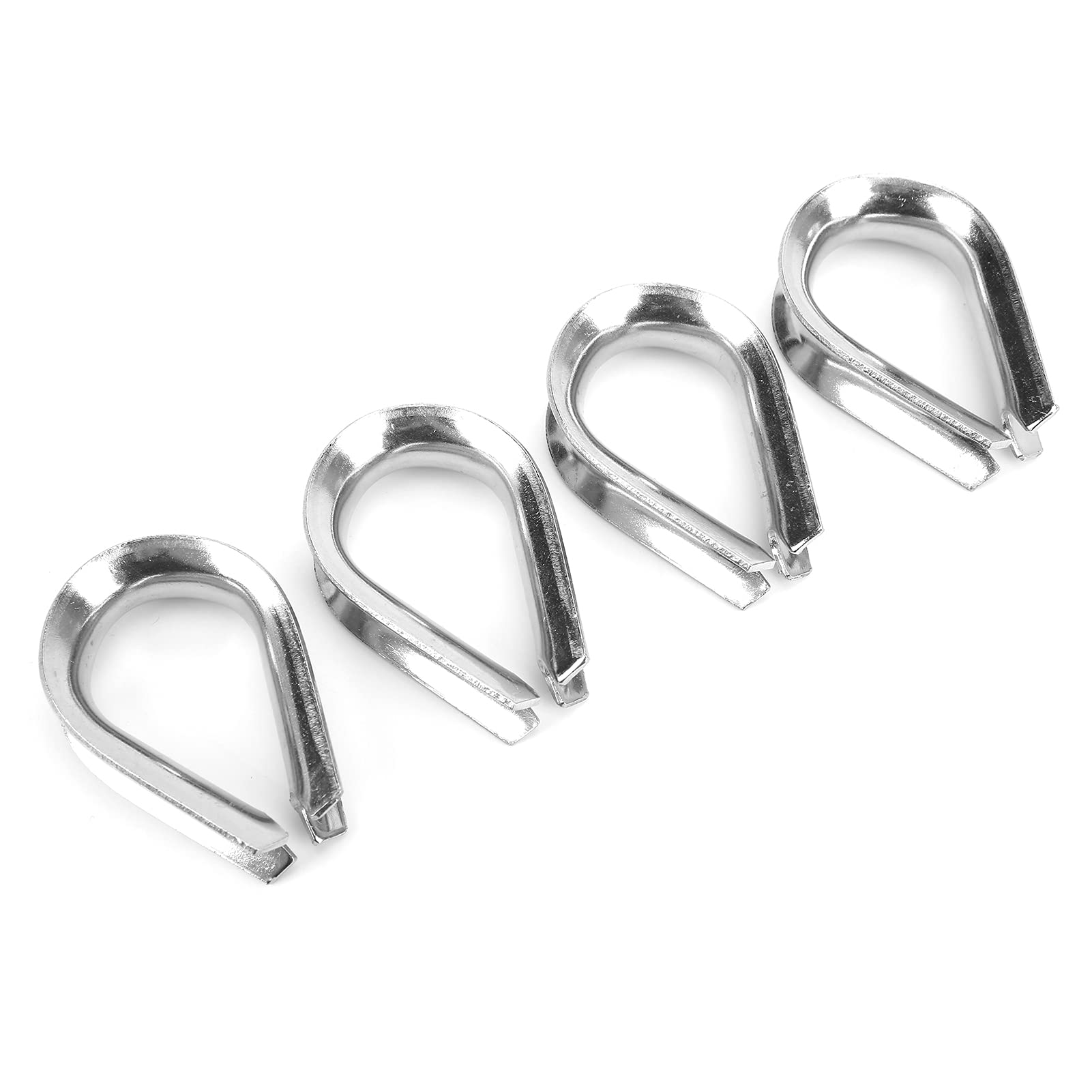 Naroote 1/2 Inch Wire Rope Thimbles - Heavy Duty Stainless Steel Cable Thimbles for Marine, Rigging & Construction - Perfect for Sailboat, Crane & Outdoor Use