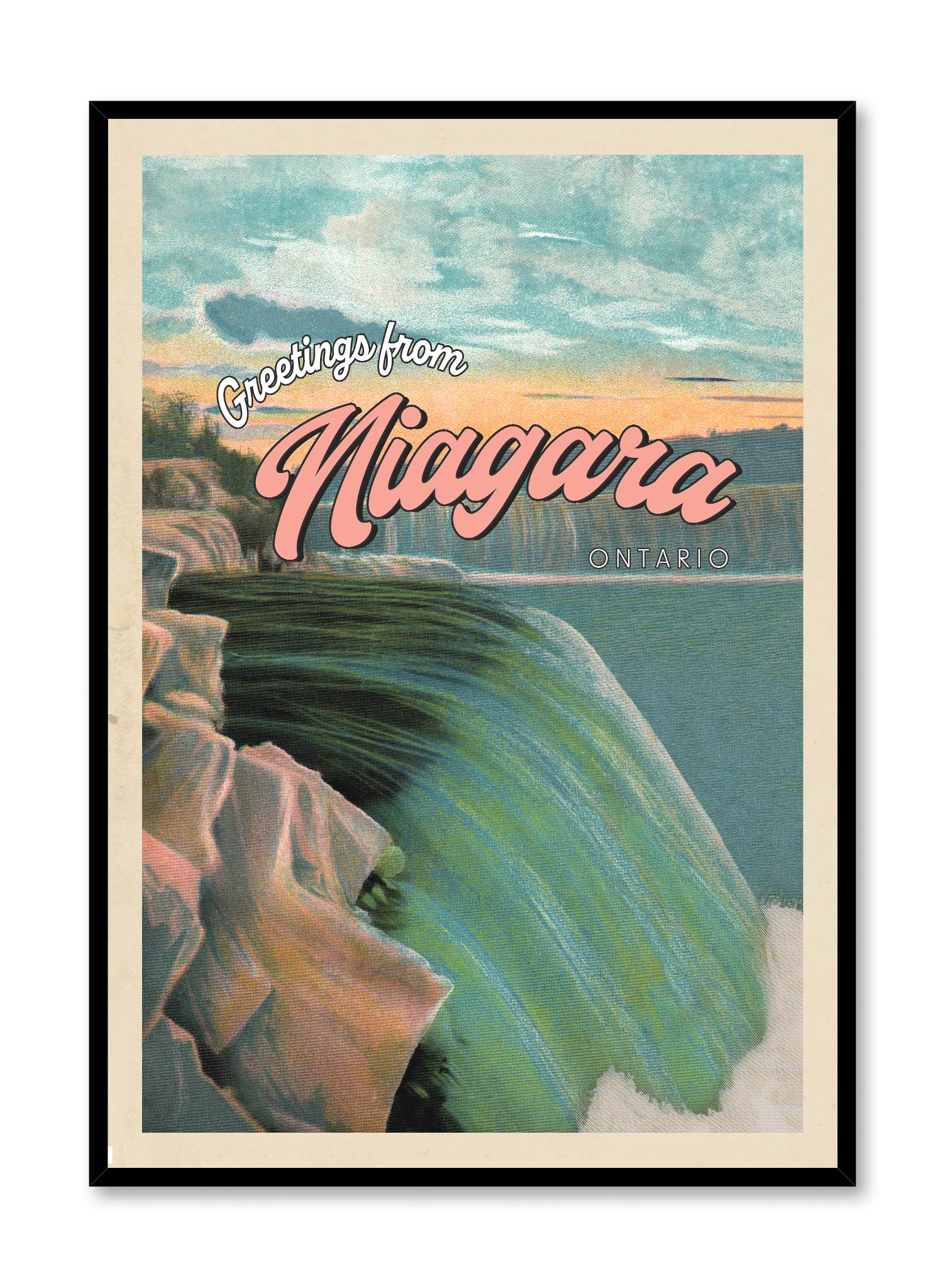 Niagara Falls Greeting Poster - Stunning Scenic Wall Art for Home, Office & Gift Decor