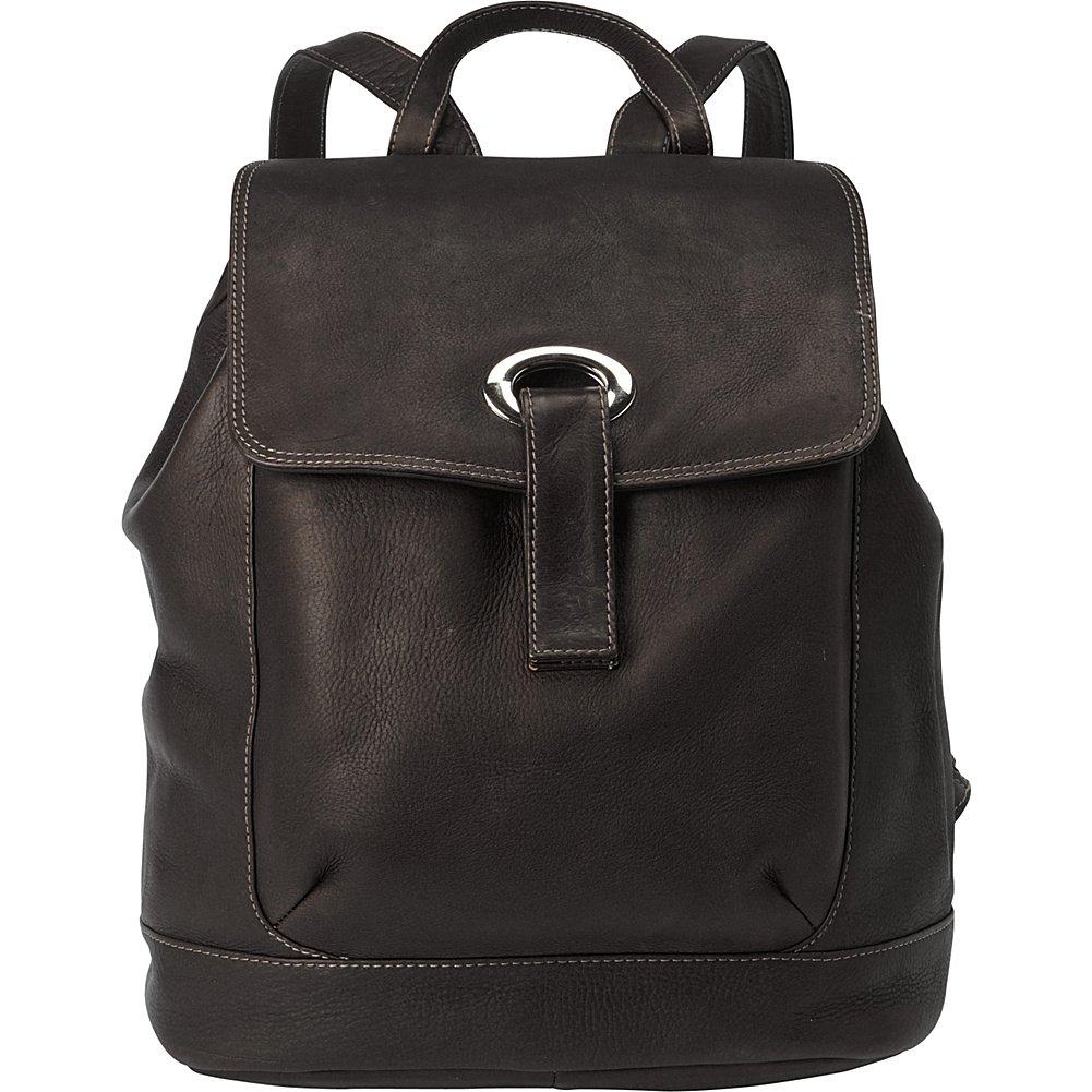 Stylish Large Oval Loop Backpack in Chocolate Brown - Perfect for Travel, School & Everyday Use