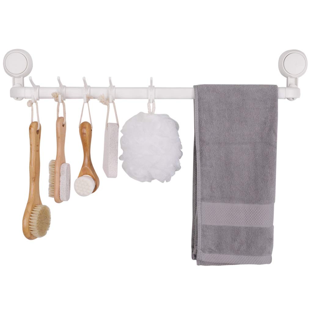 HUOQILIN Suction Cup Towel Rack - No Drill Bathroom Organizer, Space-Saving Towel Bar for Showers, Kitchens & Bathrooms - Perfect for Small Spaces & Rentals