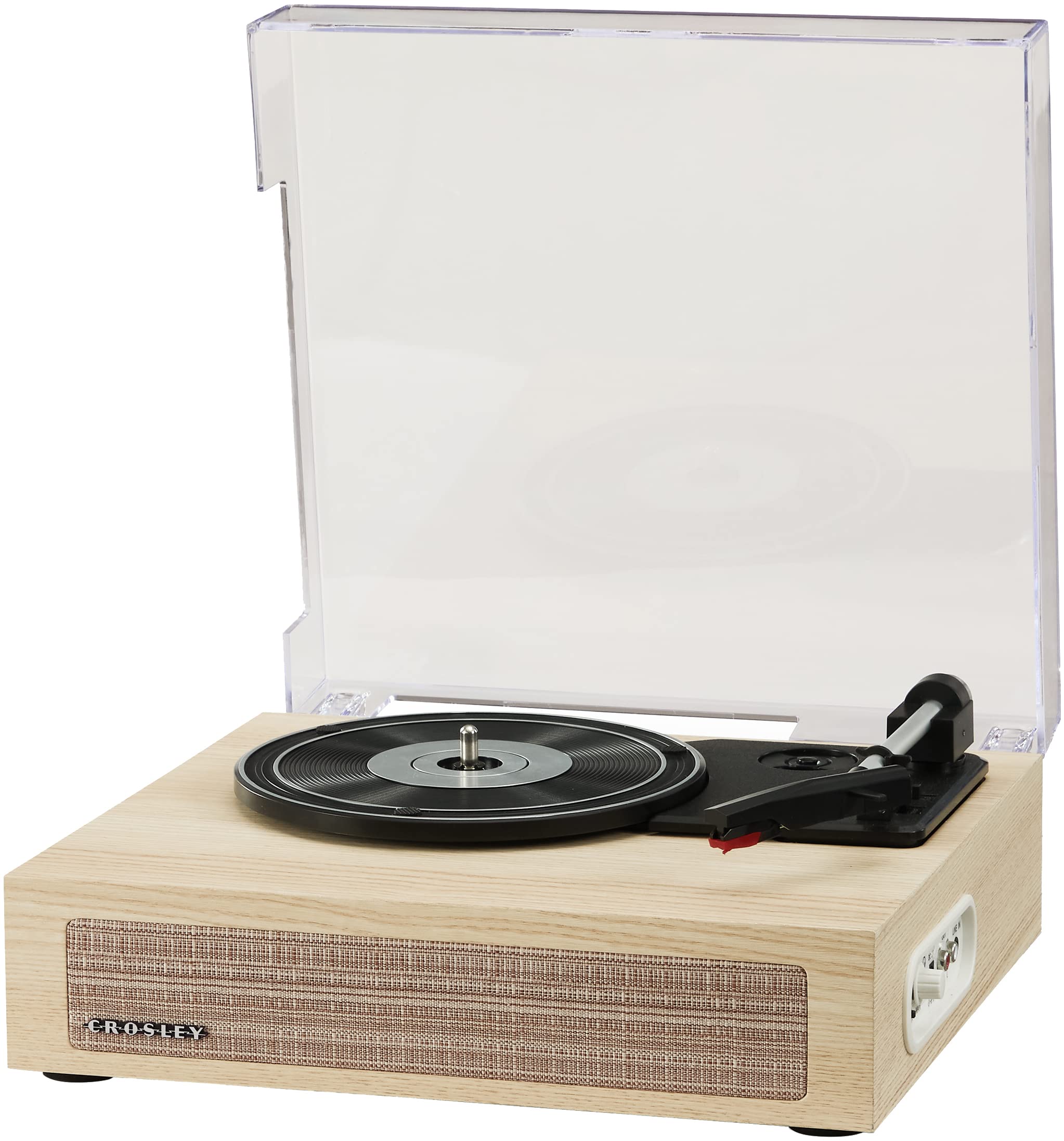 Crosley CR6042A-NA Scout 3-Speed Bluetooth Vinyl Record Player with Built-in Speakers - Natural Wood Finish | Perfect for Home, Office & Retro Music Lovers