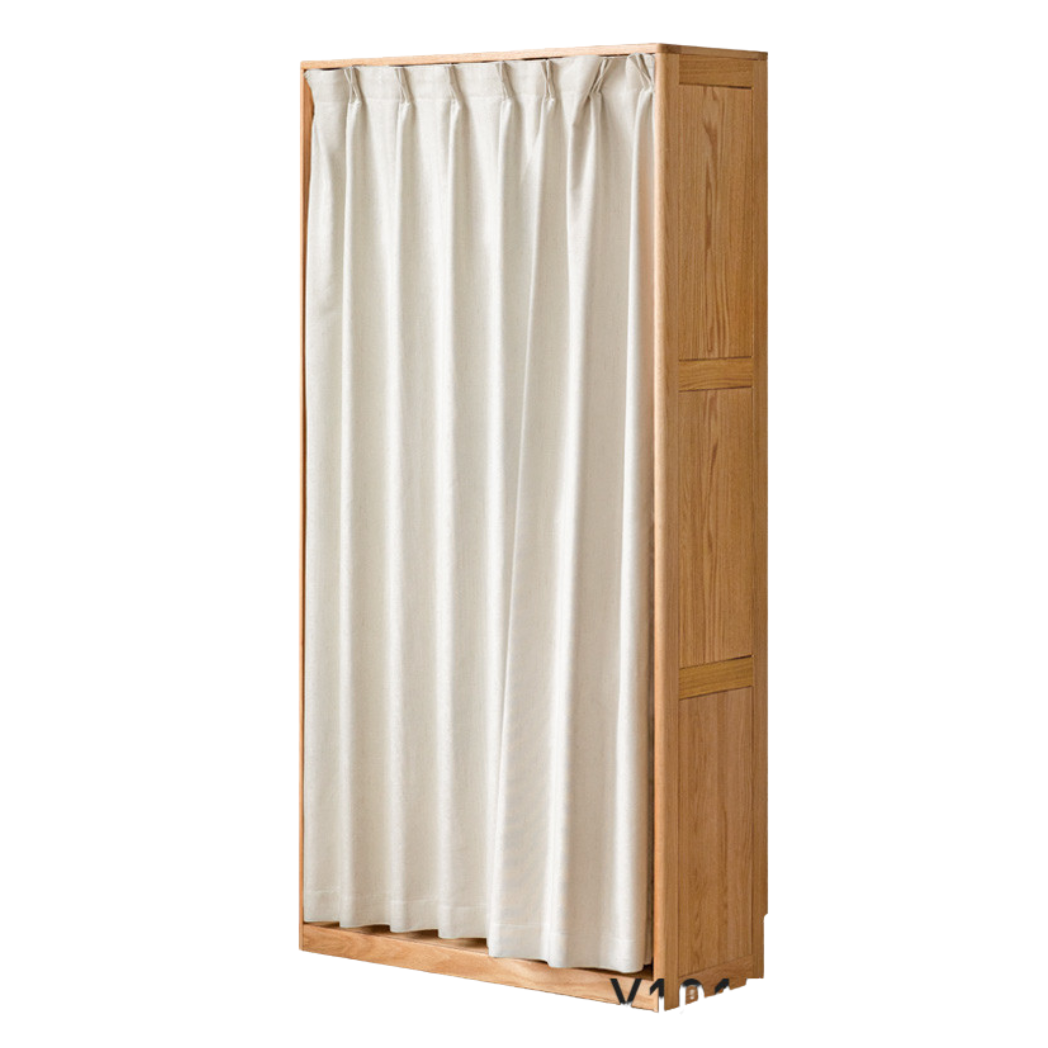 39.4x15.8x78.7 inch / 100x40x200сm /Natural Wood color/ 1 meter cloth curtain wardrobe