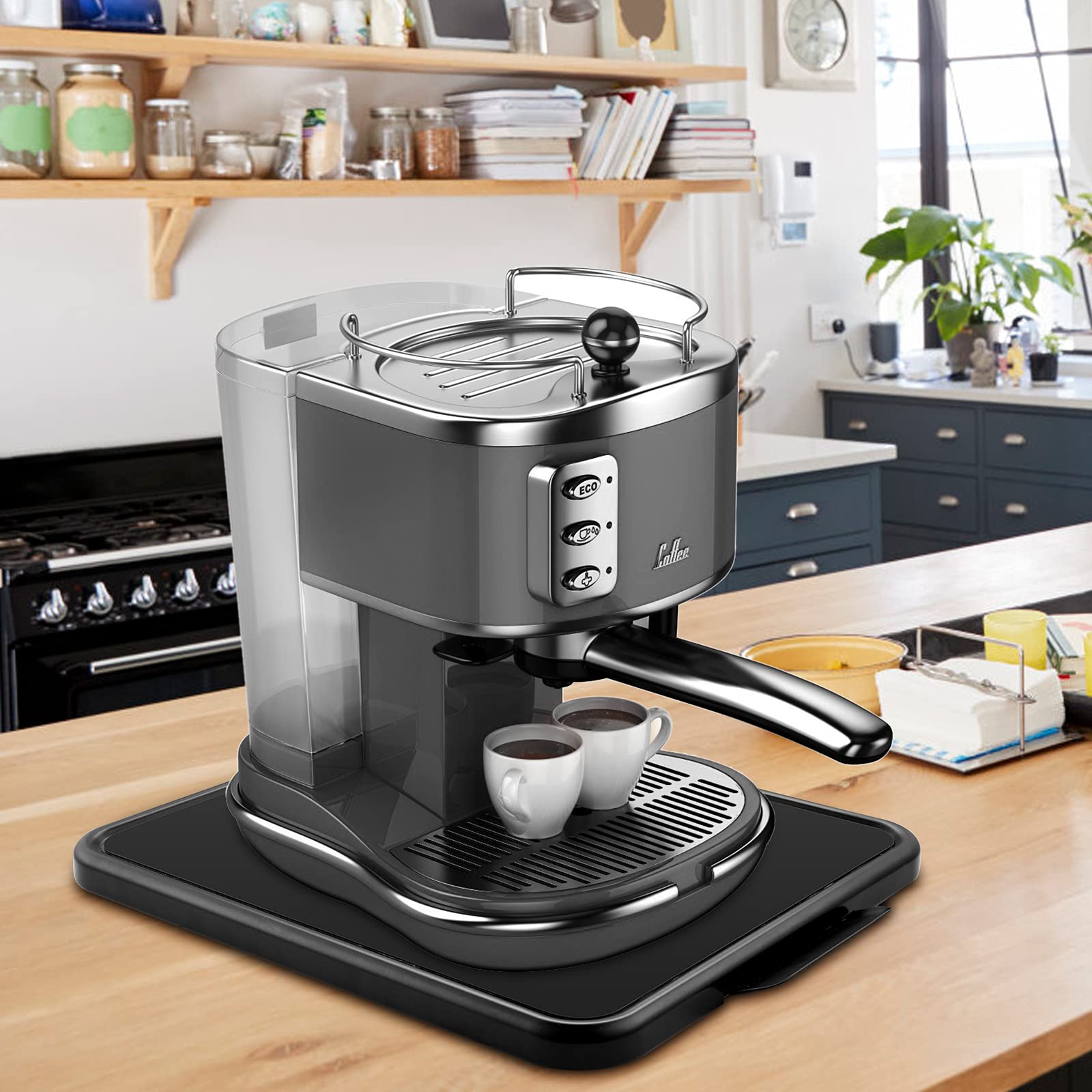Premium Under Cabinet Appliance Organizer - Alloy Steel Sliding Tray for Coffee Maker, Toaster, Blender, Air Fryer & Stand Mixer (11.7
