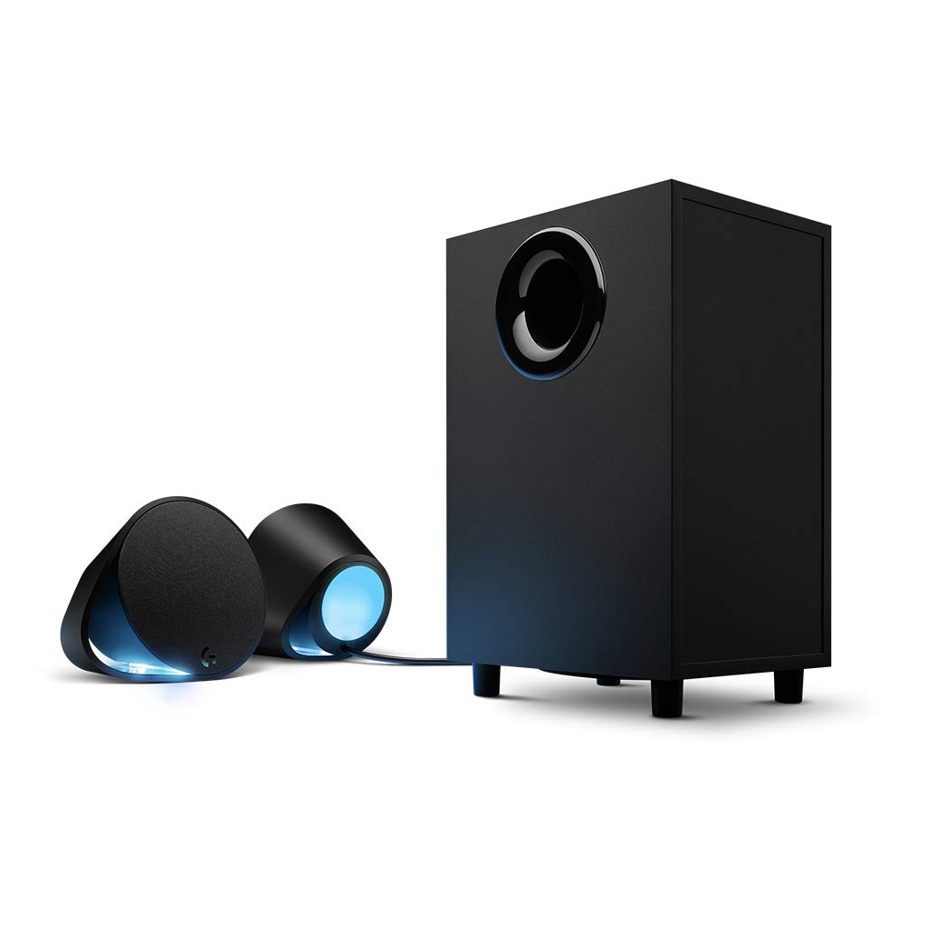Logitech G560 PC Gaming Speaker System with 7.1 DTS:X Ultra Surround Sound, RGB LIGHTSYNC, Dual Speakers & Subwoofer, Bluetooth & USB - Black | Perfect for Gaming, Movies & Music Immersion