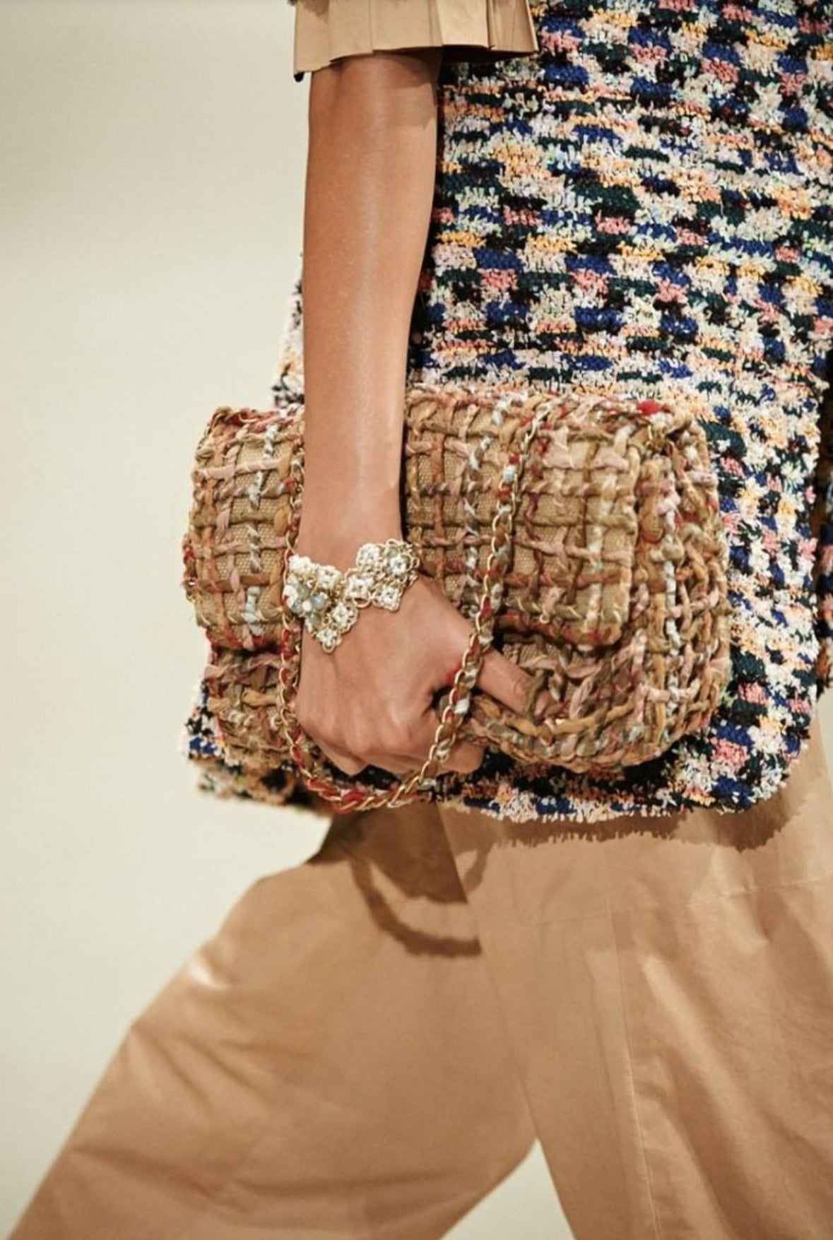 Chanel Limited Edition 2015 Dubai Resort Runway Woven Pom Pom Classic Flap Bag - Luxury Designer Handbag for Women, Evening Parties & Special Occasions
