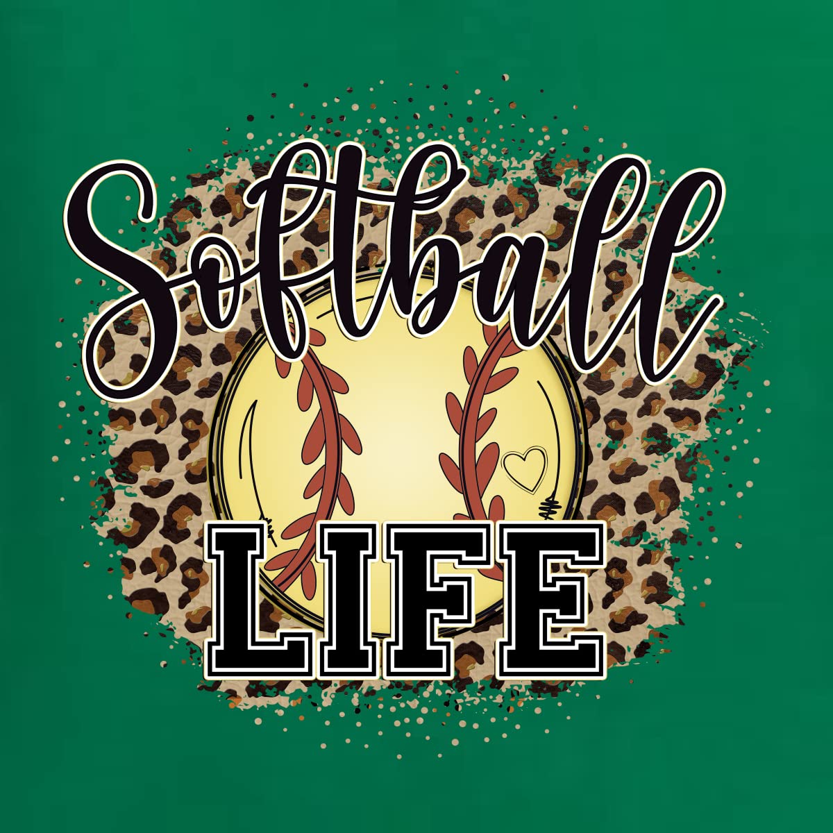 Wild Bobby Softball Life Animal Print Graphic Hoodie - Unisex Sports Sweatshirt for Girls & Boys - Perfect for Baseball Games, Team Practice & Casual Wear