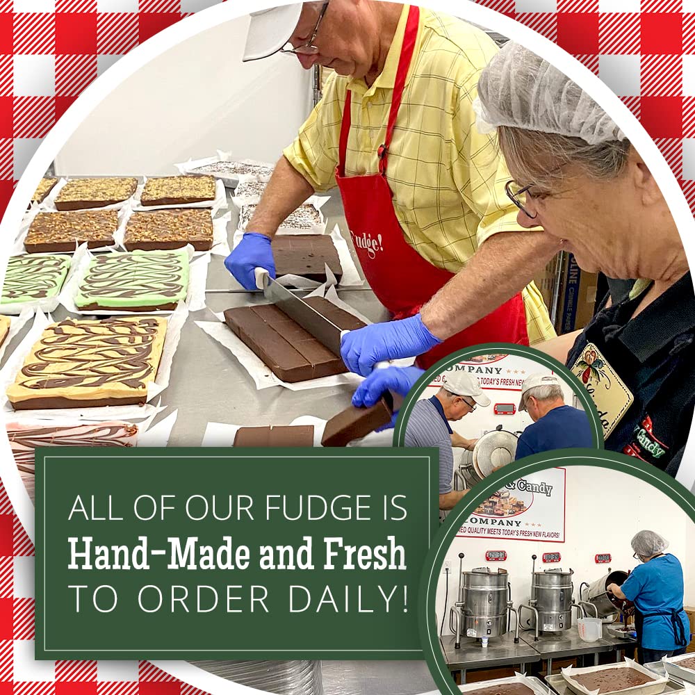 Premium Amaretto Chocolate Fudge - Handcrafted Artisan Candy with Real Butter - Gourmet Half Pound Gift Box - Perfect for Holidays, Parties & Sweet Treats