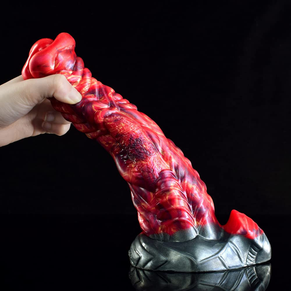 BeHorny Liquid Silicone Alien/Fido Dildo Sex Toy with Strong Suction Cup - Realistic Adult Toy for Solo Play, Couples & BDSM Fantasy (Black)