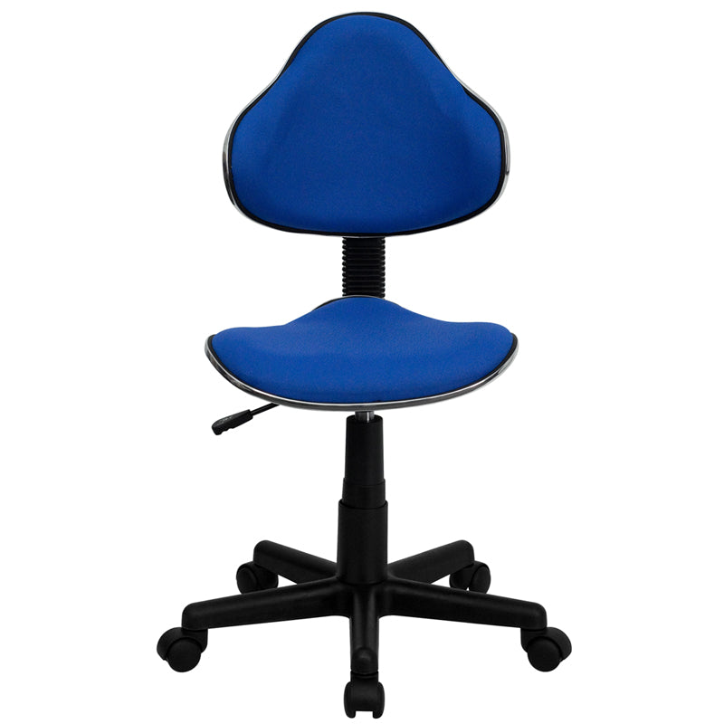 Whitney Blue Fabric Swivel Ergonomic Office Chair - Adjustable Height Task Chair with Lumbar Support for Home Office, Gaming & Workspace Comfort