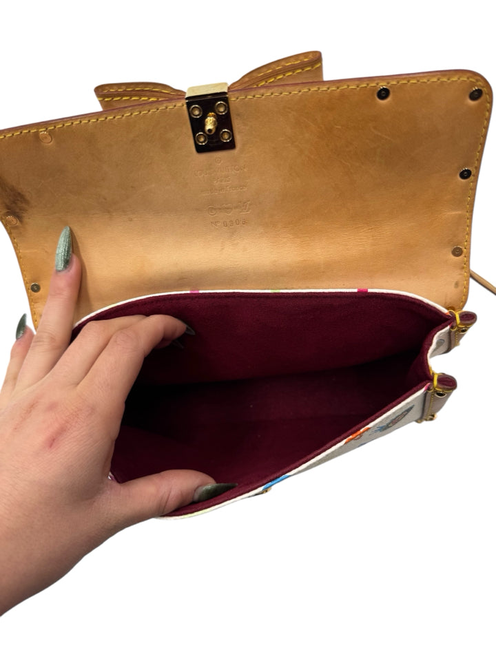 Authentic Louis Vuitton Takashi Murakami Eye Love You Monogram Rare Shoulder Bag - Limited Edition Designer Handbag for Women, Perfect for Date Night & Luxury Fashion Collectors