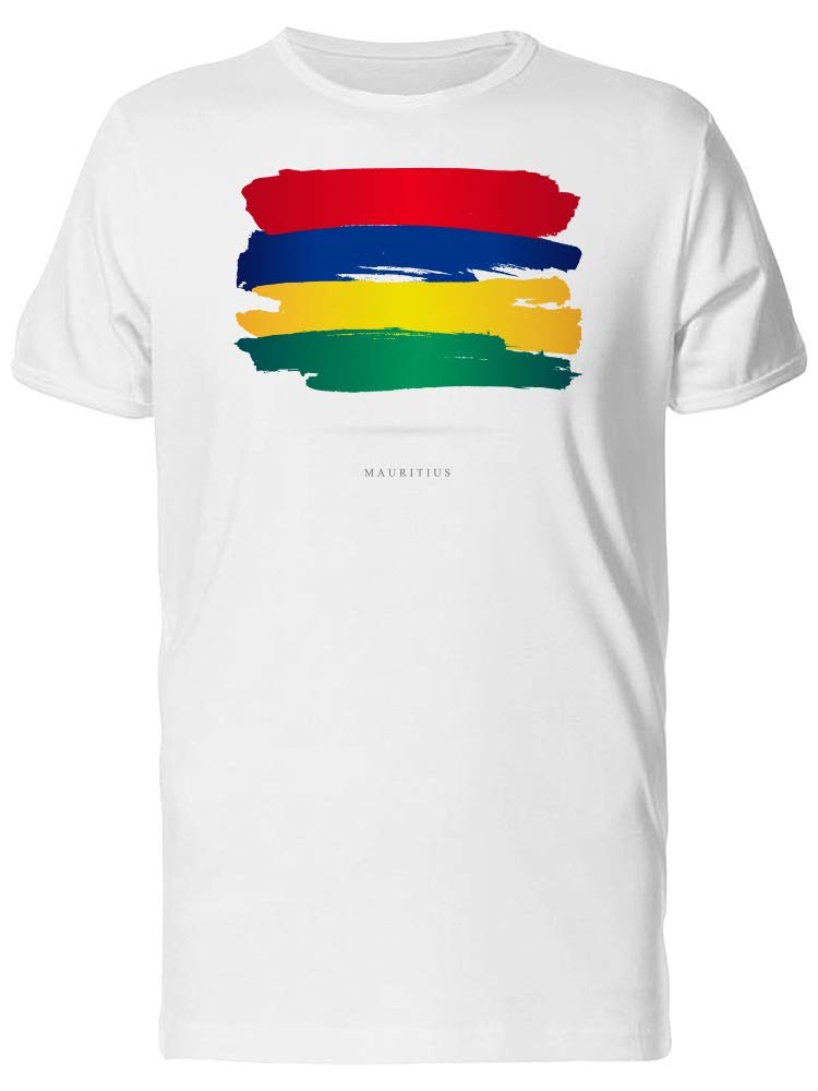 Smartprints Grunge Watercolor Mauritius Flag T-Shirt for Men - Stylish Graphic Tee for Casual Wear, Street Fashion & Patriotic Events
