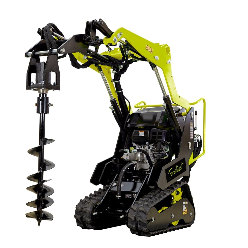 Forestwest BM700B Mini Tracked Skid Steer Loader with 80L Bucket - Compact Construction Equipment for Landscaping, Farming & Snow Removal