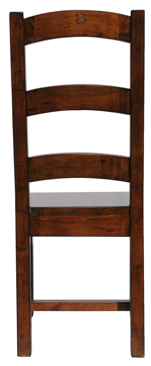 Authentic Irish Coast Ladder Back Chair in African Dusk Finish - Rustic Farmhouse Dining Room & Kitchen Accent Chair for Home Decor
