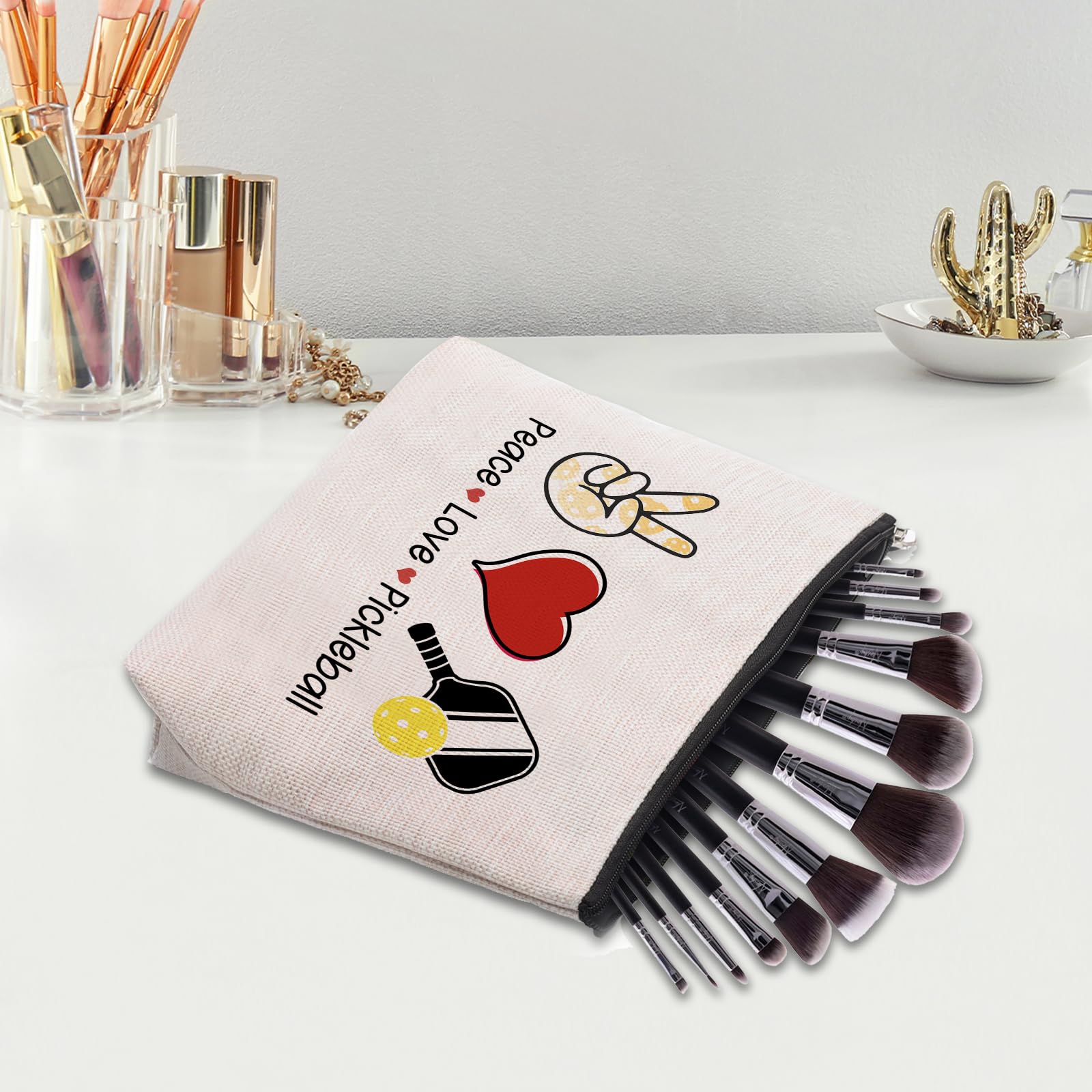**Personalized Ball Player Makeup Bag - Stylish Zipper Pouch for Women, Perfect Gift for Ball Lovers & Sports Enthusiasts - Great for Gym, Travel & Everyday Use**