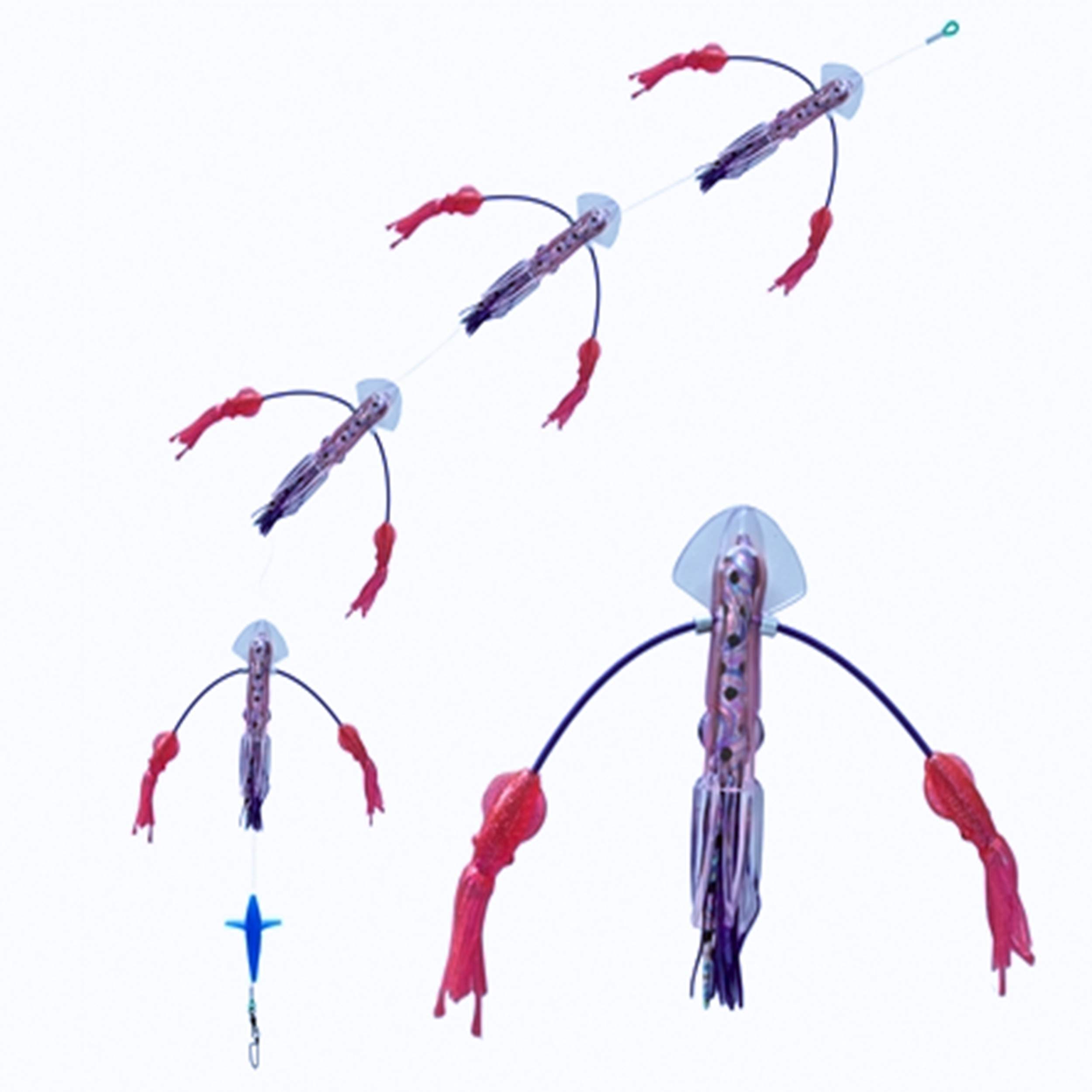 Premium Long Tail Flippy Floppy Daisy Chain Fishing Lure - Effective Tuna & Marlin Magnet - Ideal for Offshore Trolling and Big Game Fishing