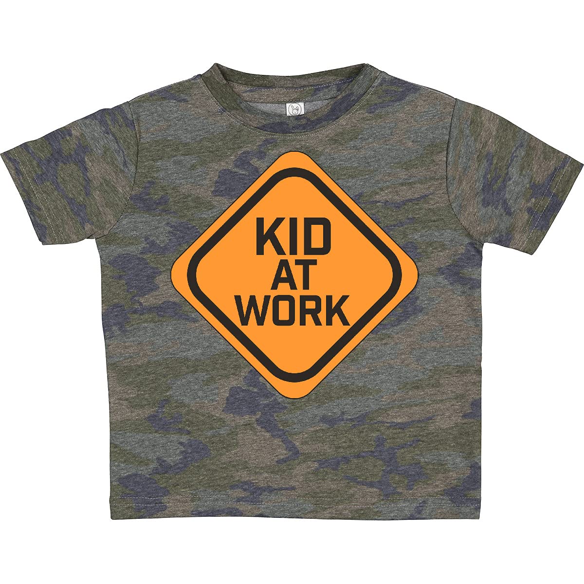 Inktastic Kid at Work Construction Sign Toddler T-Shirt - Fun Construction Theme Cotton Tee for Toddlers & Kids - Perfect for Playdates, Construction Parties & Dress-Up