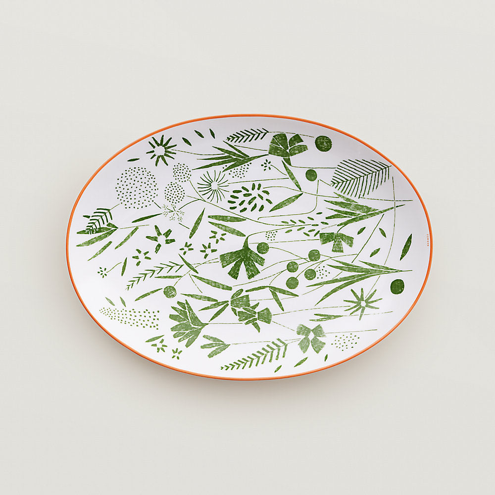 Elegant Oval Serving Platter for Entertaining - Perfect for Garden Parties, Cheese Boards & Appetizers | A Walk in the Garden Collection