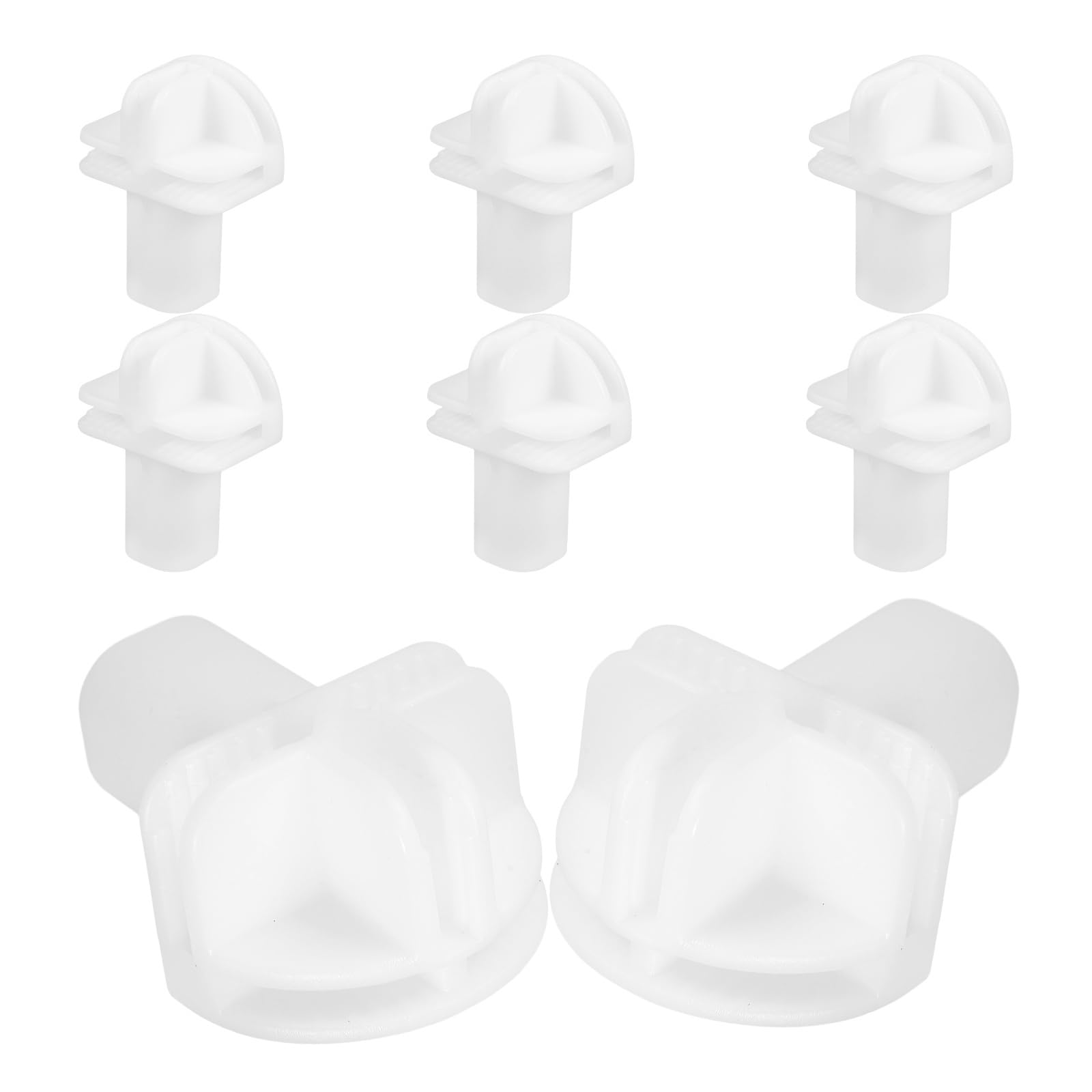 White Plastic Wire Cube Connectors - 8pcs Modular Closet Organizer Buckles for Metal Grid Shelving Units | Perfect for DIY Storage Cubes, Closet Systems & Wire Grid Displays