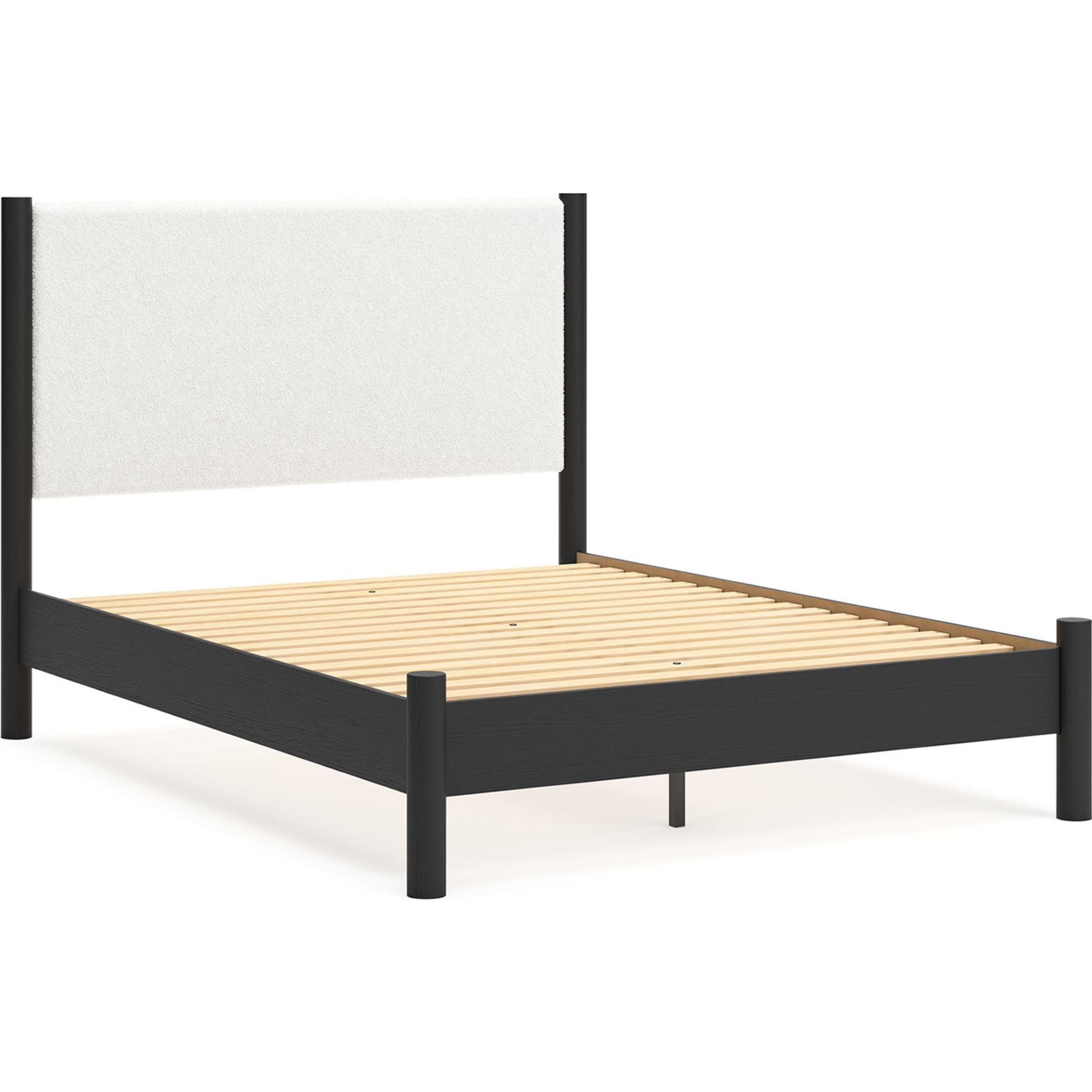 Cadmori Modern Platform Bed Frame - Queen Size, Sturdy Wooden Slat Support, Easy Assembly - Perfect for Minimalist Bedroom & Small Space Living