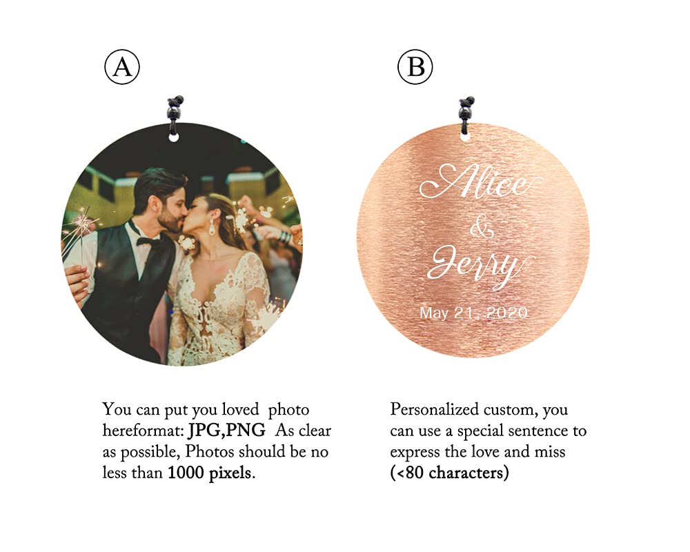 Personalized Anniversary Wind Chimes - Custom Memorial Wind Chime Gift for Wife, Husband, Couples | Unique Housewarming & Wedding Present for Newlyweds | Perfect for Outdoor Garden, Patio & Home Decor