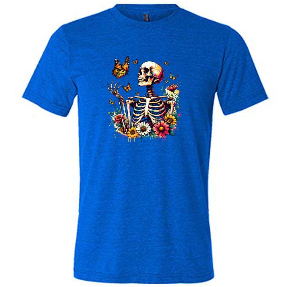 Skeleton Butterflies Graphic T-Shirt for Men & Women | Gothic Unisex Tee for Casual Wear, Halloween, and Alternative Fashion