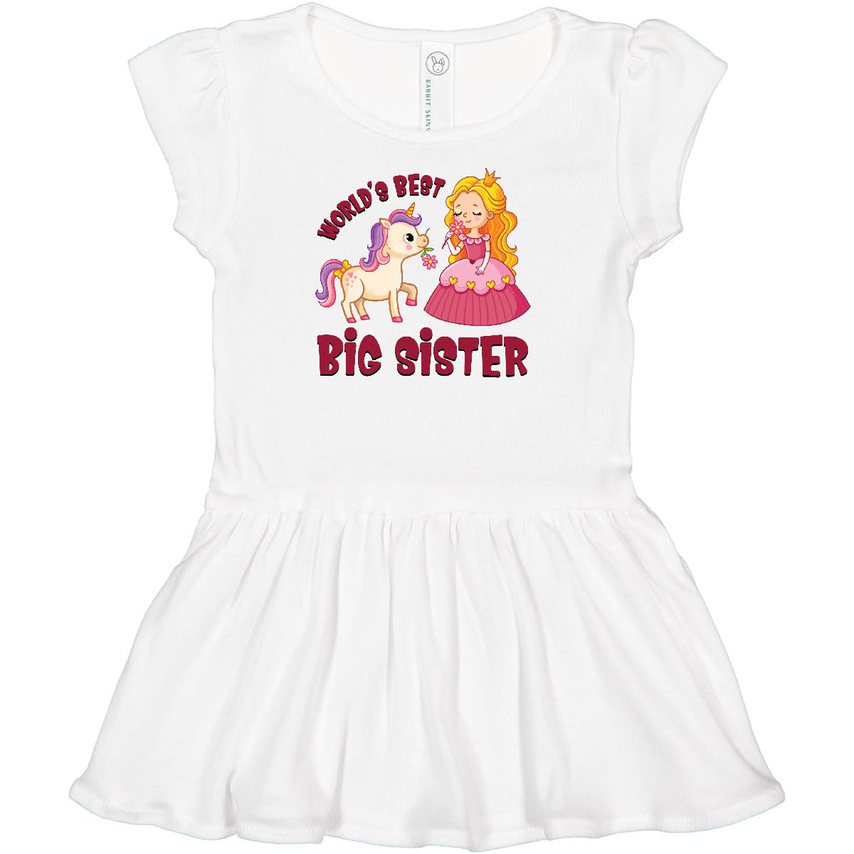 Inktastic Big Sister - Princess & Pony Infant Dress | Cute Baby Girl Outfit for Special Occasions & Family Photos