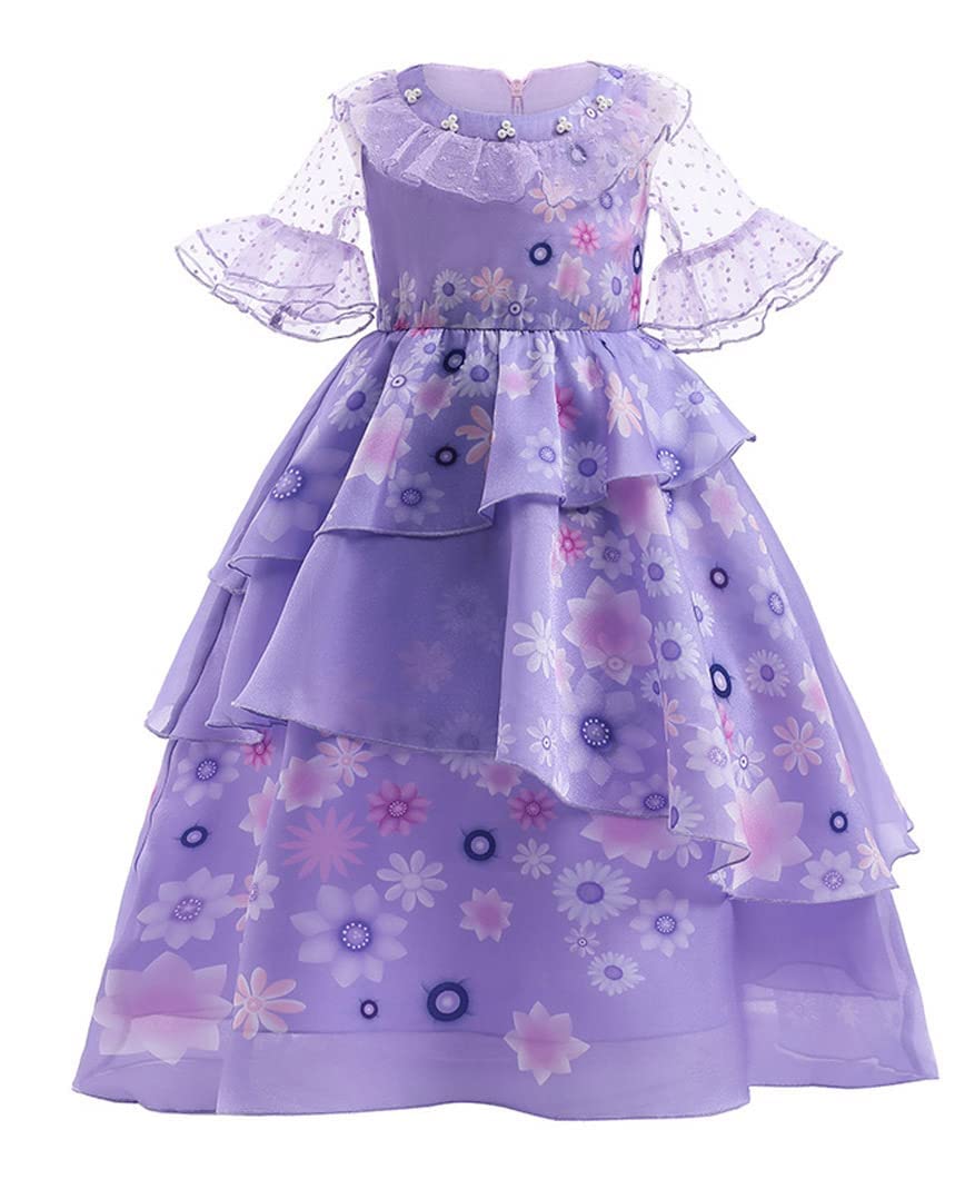 Encanto Mirabel Dress for Girls | Disney Princess Costume | Isabela Encanto Dress | Perfect for Halloween, Birthday Parties & Cosplay