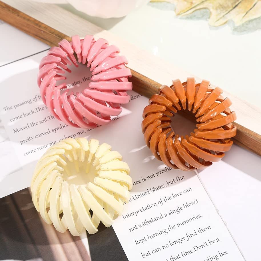 Livecool 6-Pack Plastic Ponytail Holder & Bun Maker - Bird Nest Shaped Hair Clips for Women & Girls with All Hair Types | Perfect for Updos, Messy Buns & Everyday Hairstyles