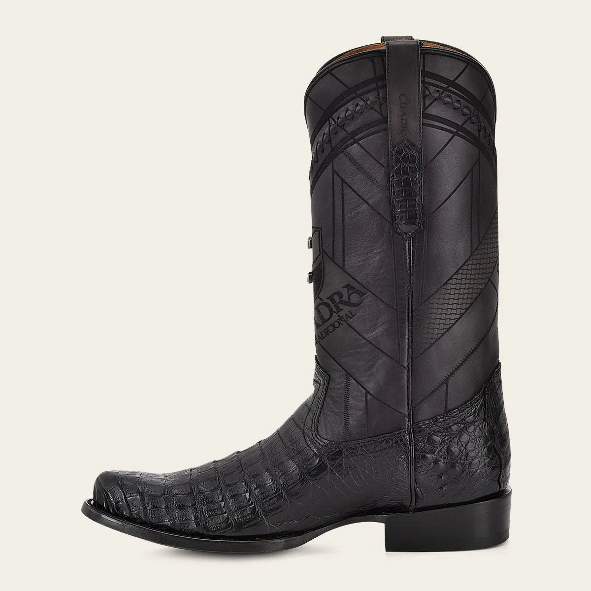 Men's Cuadra Black Dress Cowboy Caiman Leather Boots S42FFY – Stylish Western Boots for Rodeo, Country Dance & Casual Wear