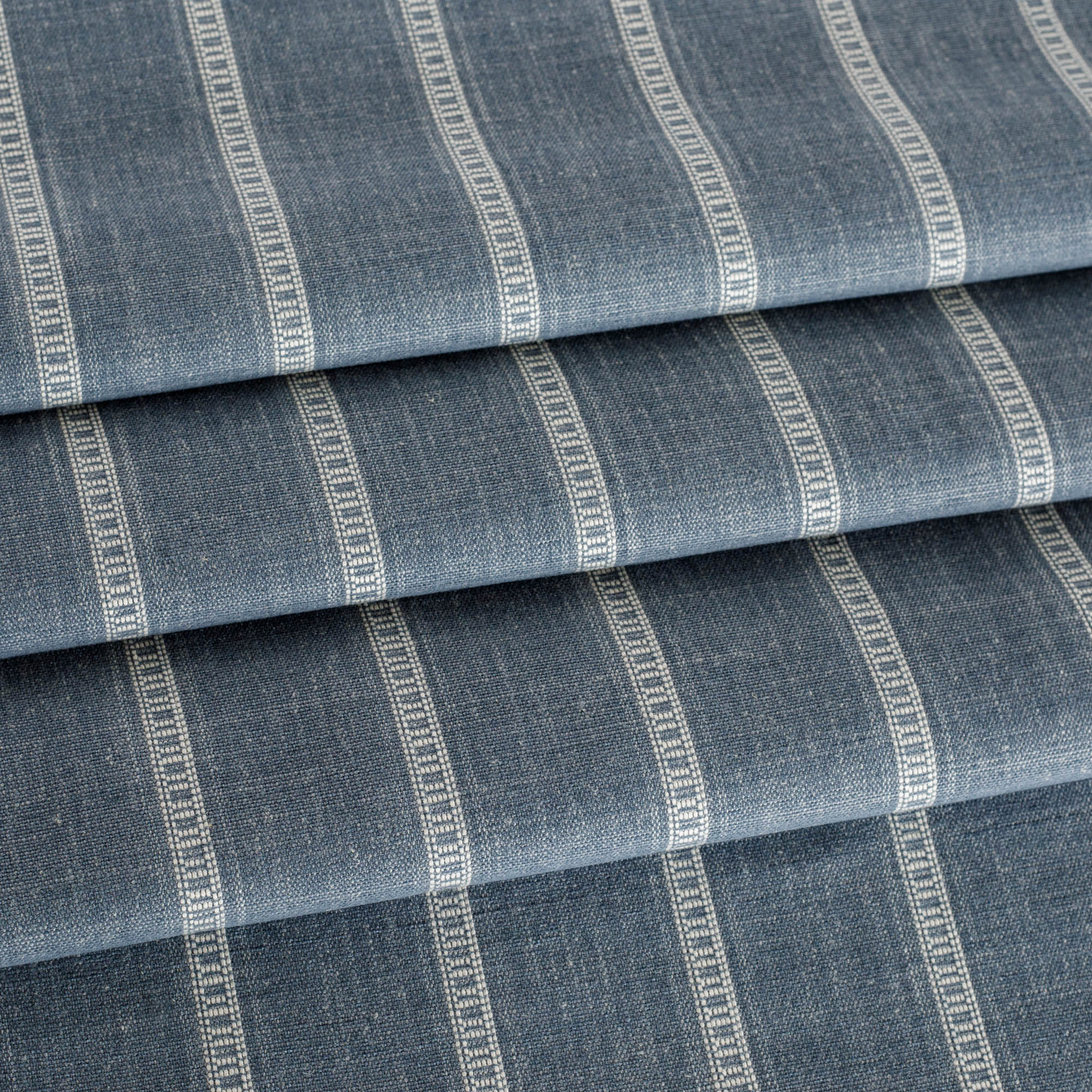 Brunswick Stripe Fabric - Premium Chambray Cotton Material for Clothing & Home Decor | Perfect for Shirts, Dresses, Curtains & DIY Sewing Projects