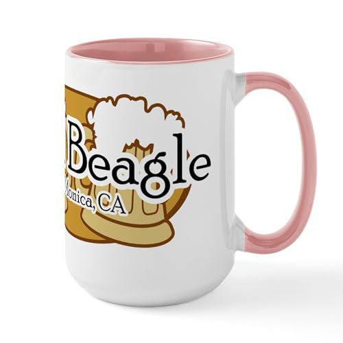 White/Pink Inside - Regal Beagle Large Mug