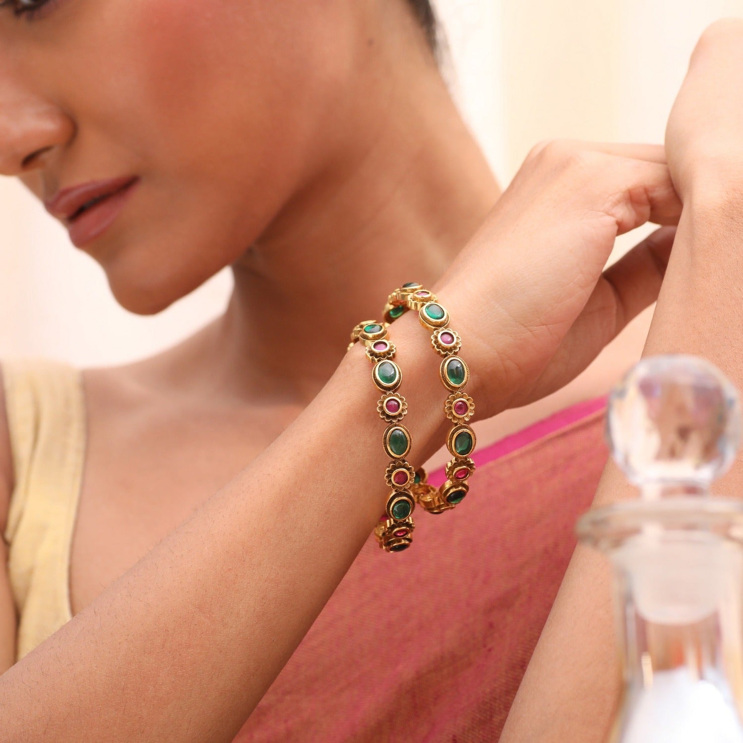 Authentic Aanchal Antique Bangles - Handcrafted Indian Jewelry for Women | Perfect for Weddings, Festivals & Ethnic Fashion