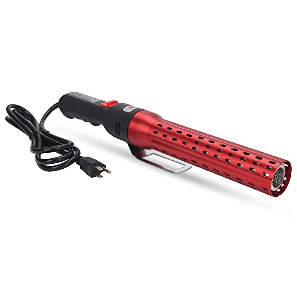 Electric Fire Starter for BBQ Grill & Smoker - Chemical-Free Heated Air with Built-In Blower - Perfect for Charcoal, Camping & Father's Day Gifts (Red) - Ideal for Outdoor Cooking, Backyard Parties & Emergency Fire Starting