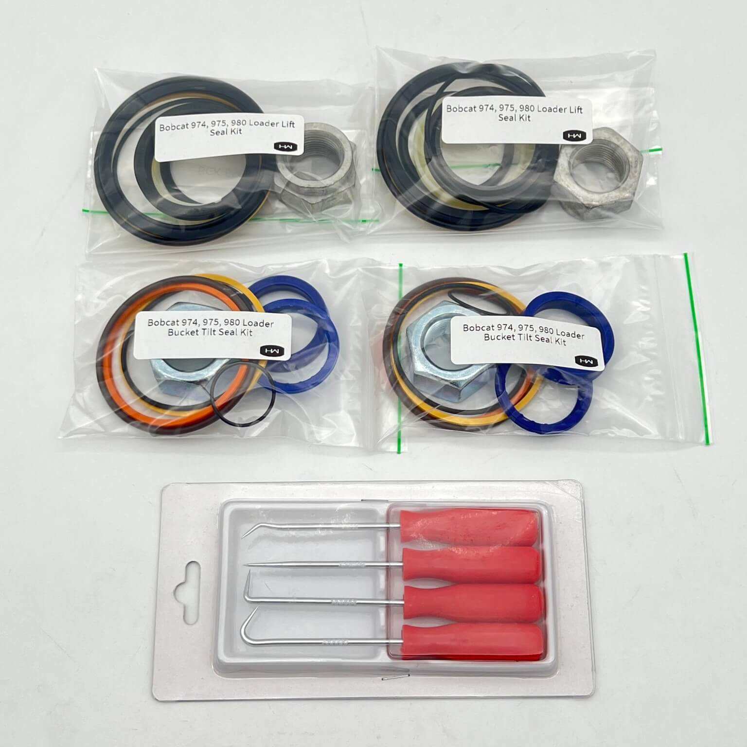 Bobcat 974 & 975 Complete Machine Repair Kit with Free O-Ring Pick Set - Heavy Duty Tractor Loader Maintenance & Replacement Parts for Construction Equipment